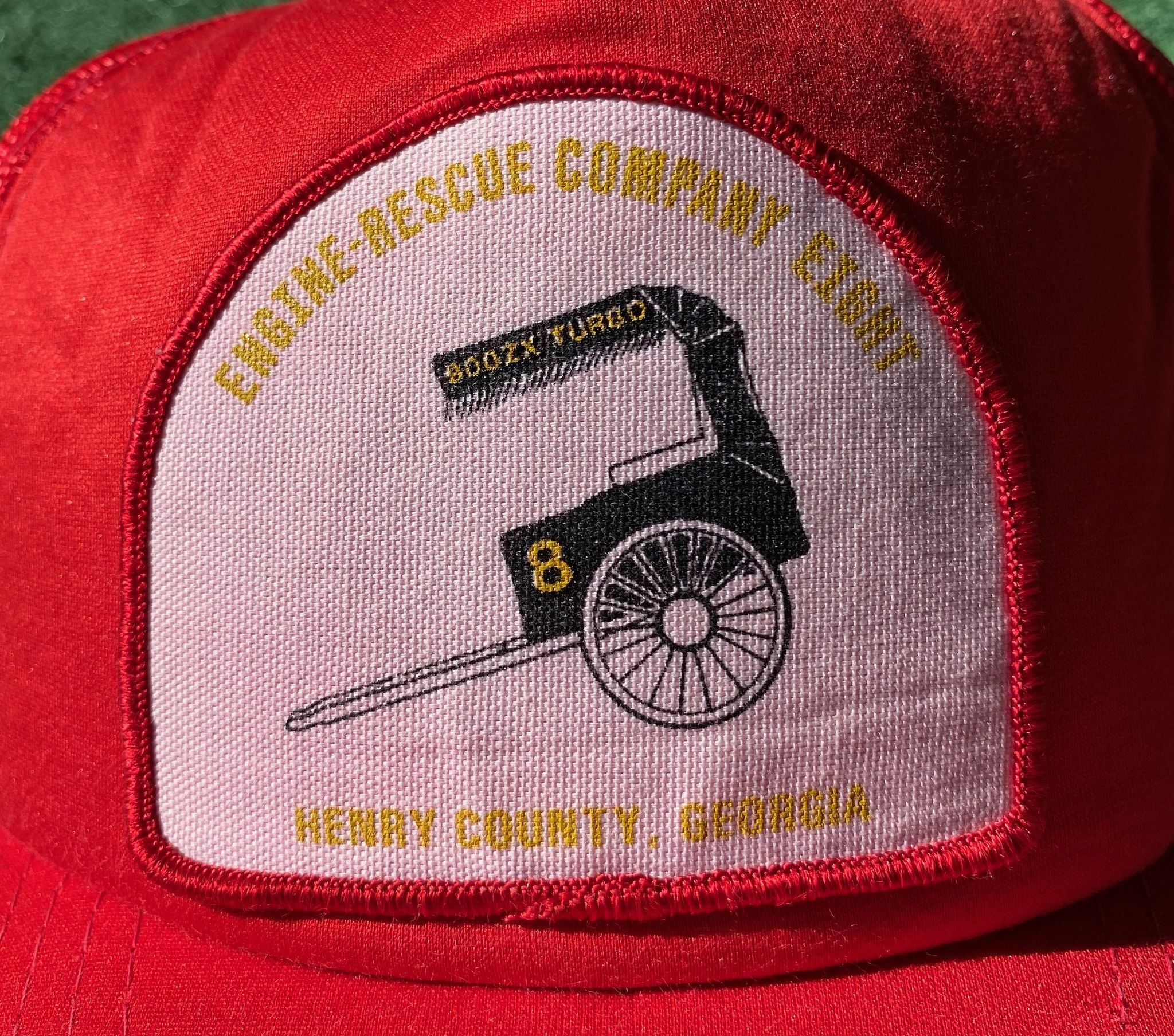 Vintage Vintage 80’s Engine Rescue Company Georgia Red Trucker Hat Size ONE SIZE - 7 Thumbnail