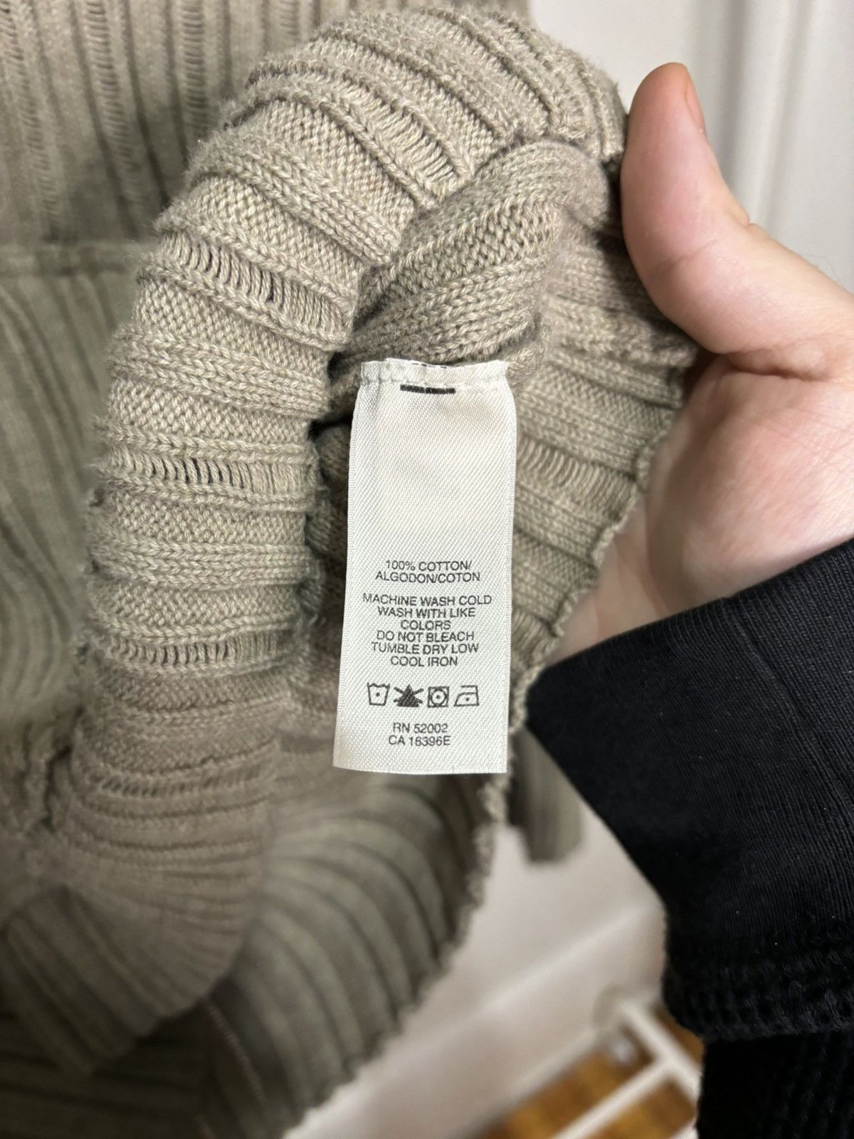 DKNY × Vintage Vintage Y2K DKNY Beige Knit Hoodie Sweater Size L / US 10 / IT 46 - 5 Thumbnail