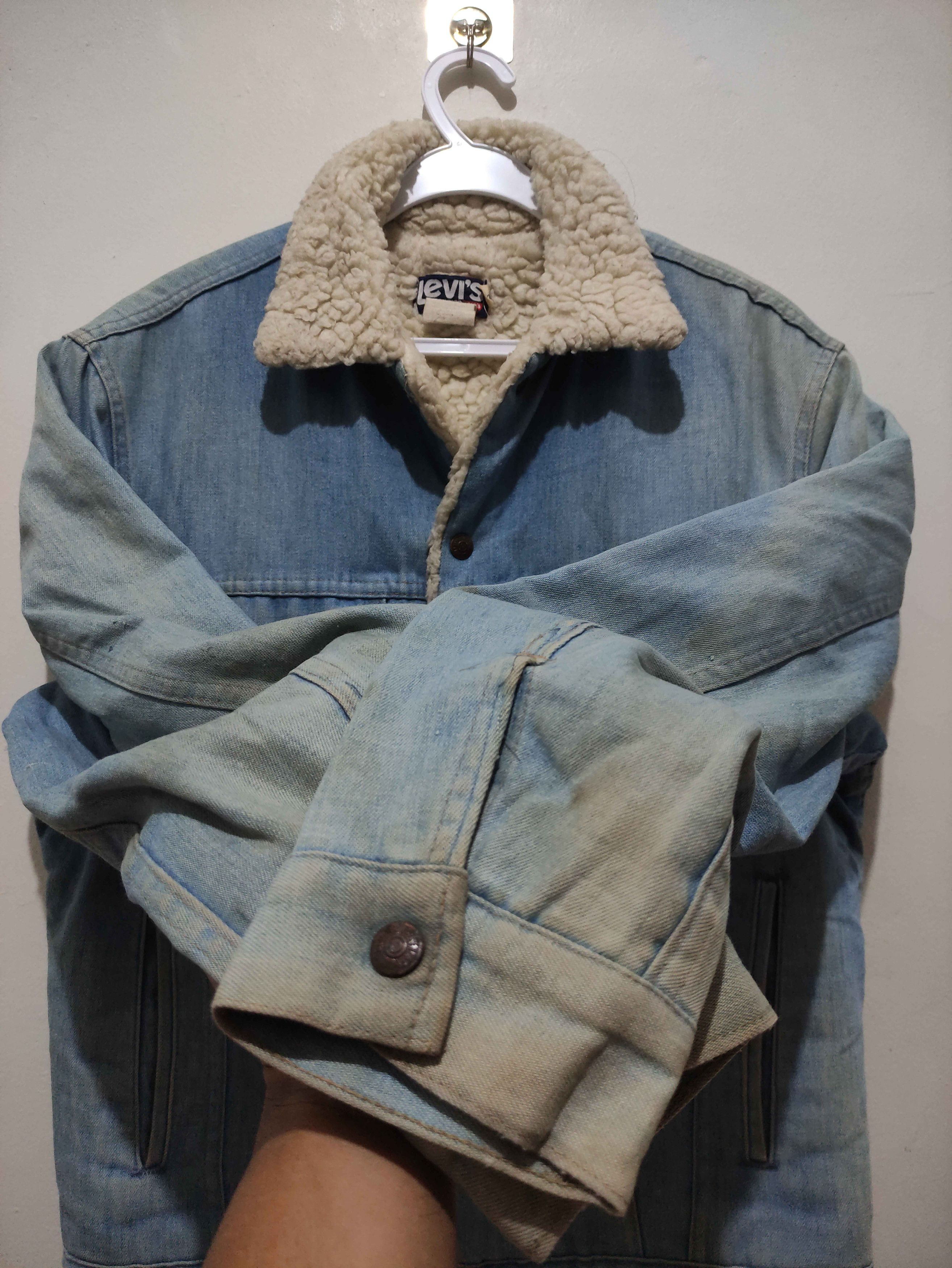 Levi's Vintage 1970's Levis Sherpa Lined Trucker Jacket Size US S / EU 44-46 / 1 - 3 Thumbnail