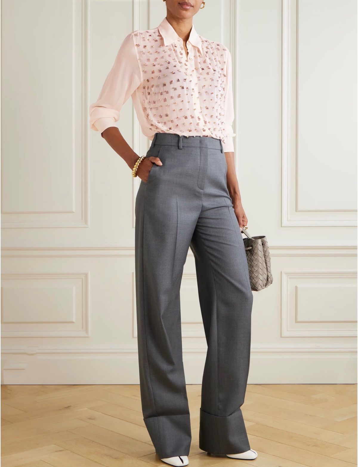 Dries Van Noten Dries Van Noten rhinestone shirt size 38/ us size 6 Size M / US 6-8 / IT 42-44 - 3 Thumbnail
