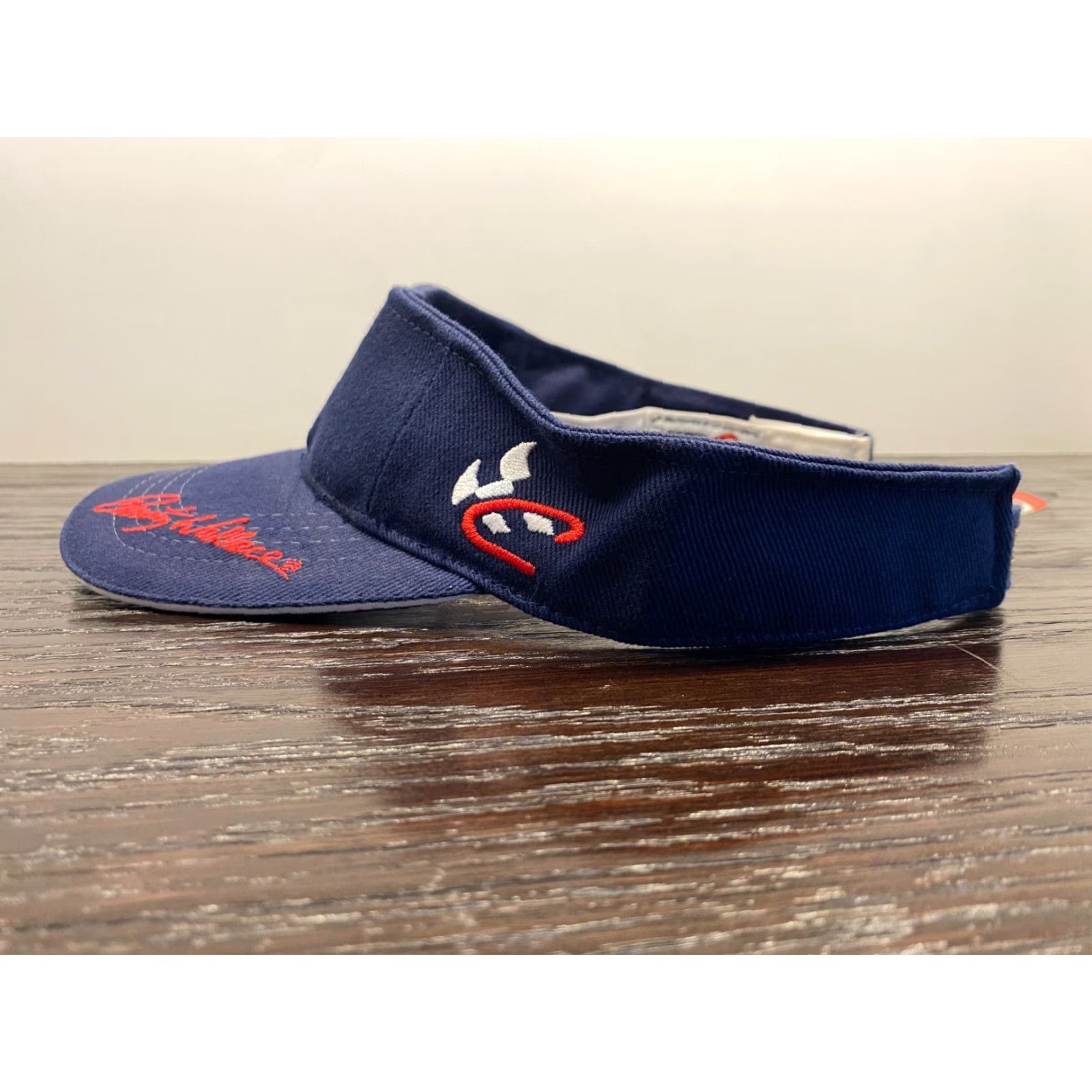 Chase Authentics VINTAGE NASCAR Chase Authentics Men's Blue Cotton Twill Adjustable Visor Racing Cars One Size Size ONE SIZE - 5 Thumbnail
