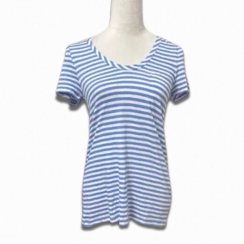 Other Caslon T-Shirt Short Sleeves Striped Blue White XXS NWOT Size XXS / US 00 / IT 34 - 1 Thumbnail