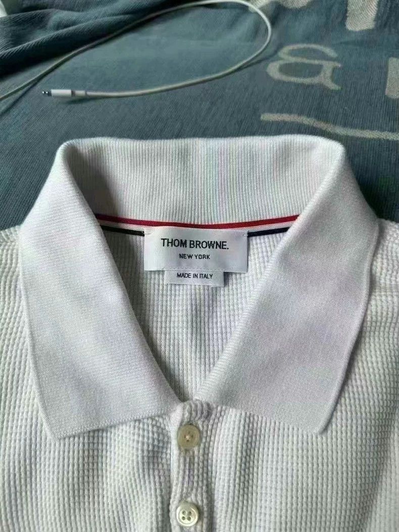 Thom Browne Thom Browne White waffe polo sweatshirt 2505-Nextarrow Size US XL / EU 56 / 4 - 2 Thumbnail