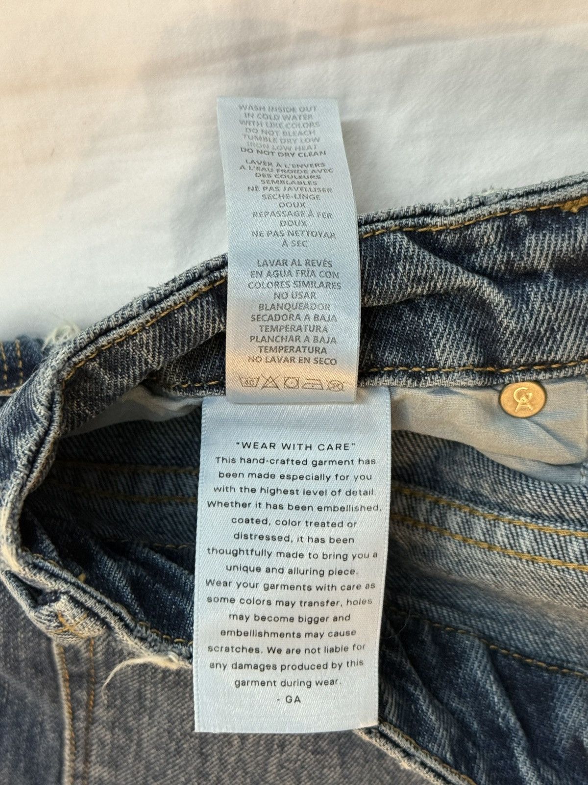 Good American Good Boy Jeans Dark wash, high-rise straight
