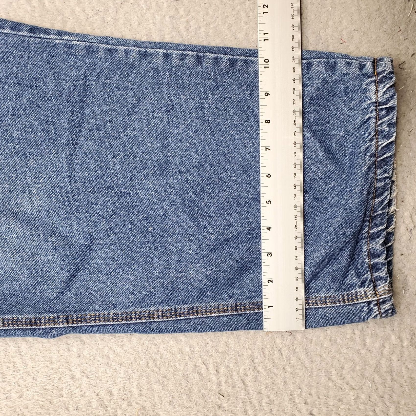 Denime American Authentic Carpenter Jeans Mens 42X30 Blue Denim Flannel Lined Relaxed Jea ns Size US 42 / EU 58 - 5 Thumbnail