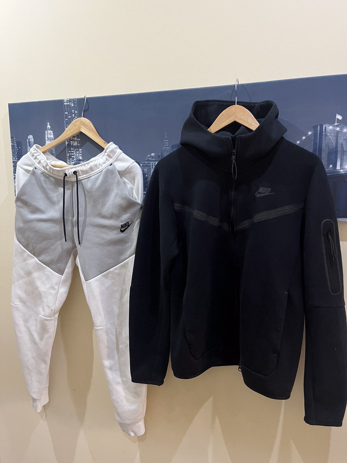 image of Suit Nike Tech Fleece Drill Streetwear in Black/White, Men's (Size Small)