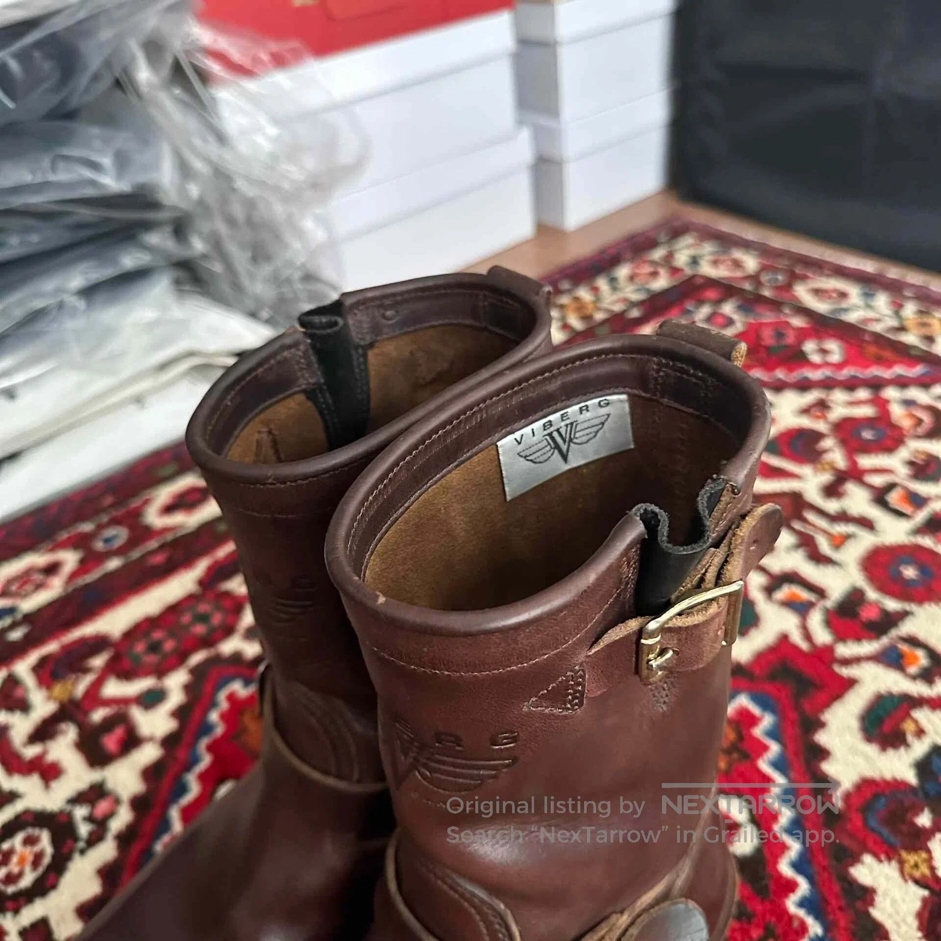 Viberg Viberg Engineer Boots Red Leather 8E. Size US 8 / EU 41 - 2 Thumbnail