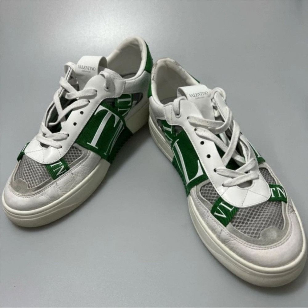 Valentino Valentino VL7N Leather Logo SneakersWhite Green Mens EU 41/U Size US 8 / EU 41 - 5 Thumbnail