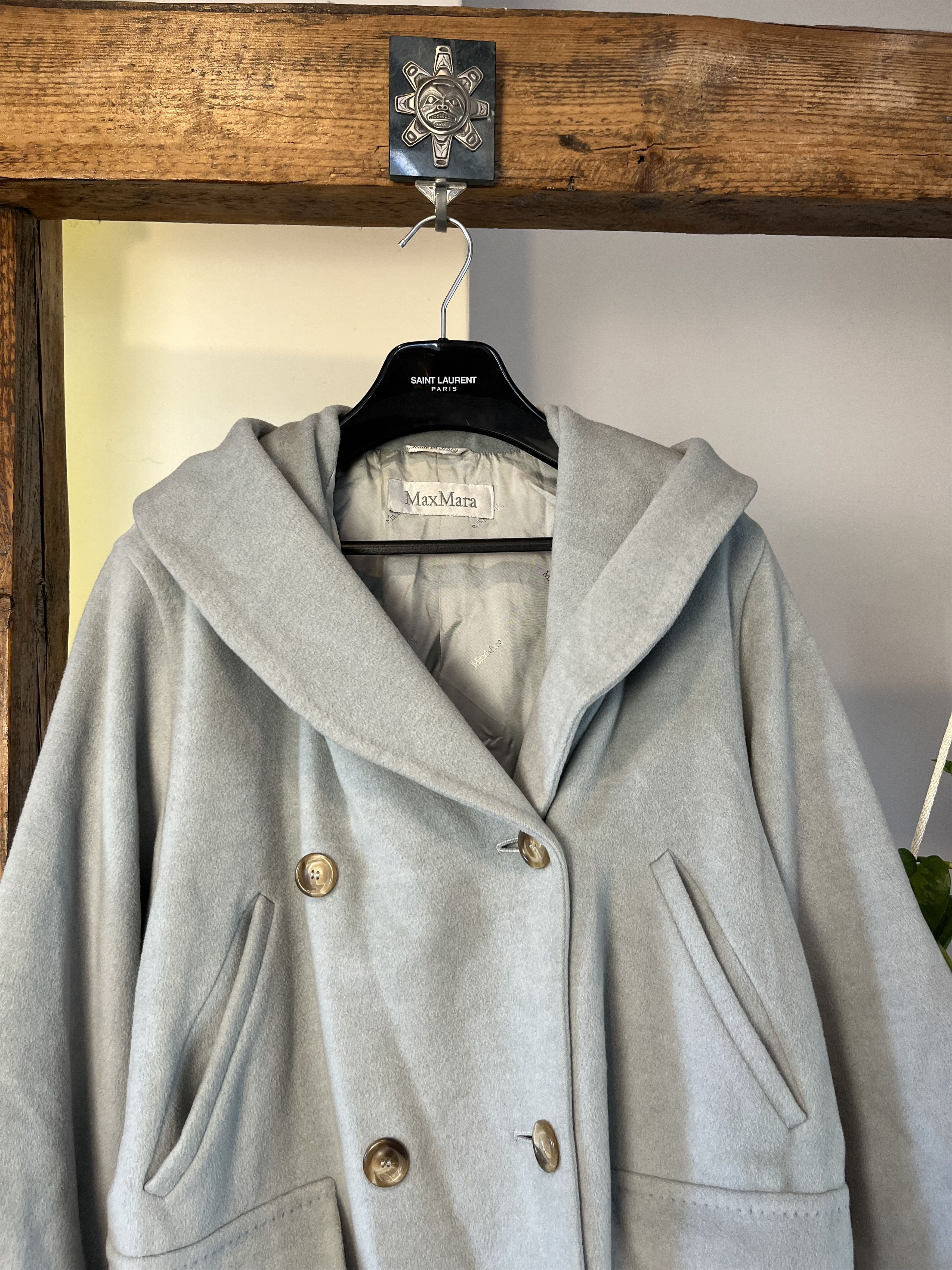 Max Mara Max Mara Wool Cashmere Baby Blue Coat Size XL / US 12-14 / IT 48-50 - 4 Thumbnail