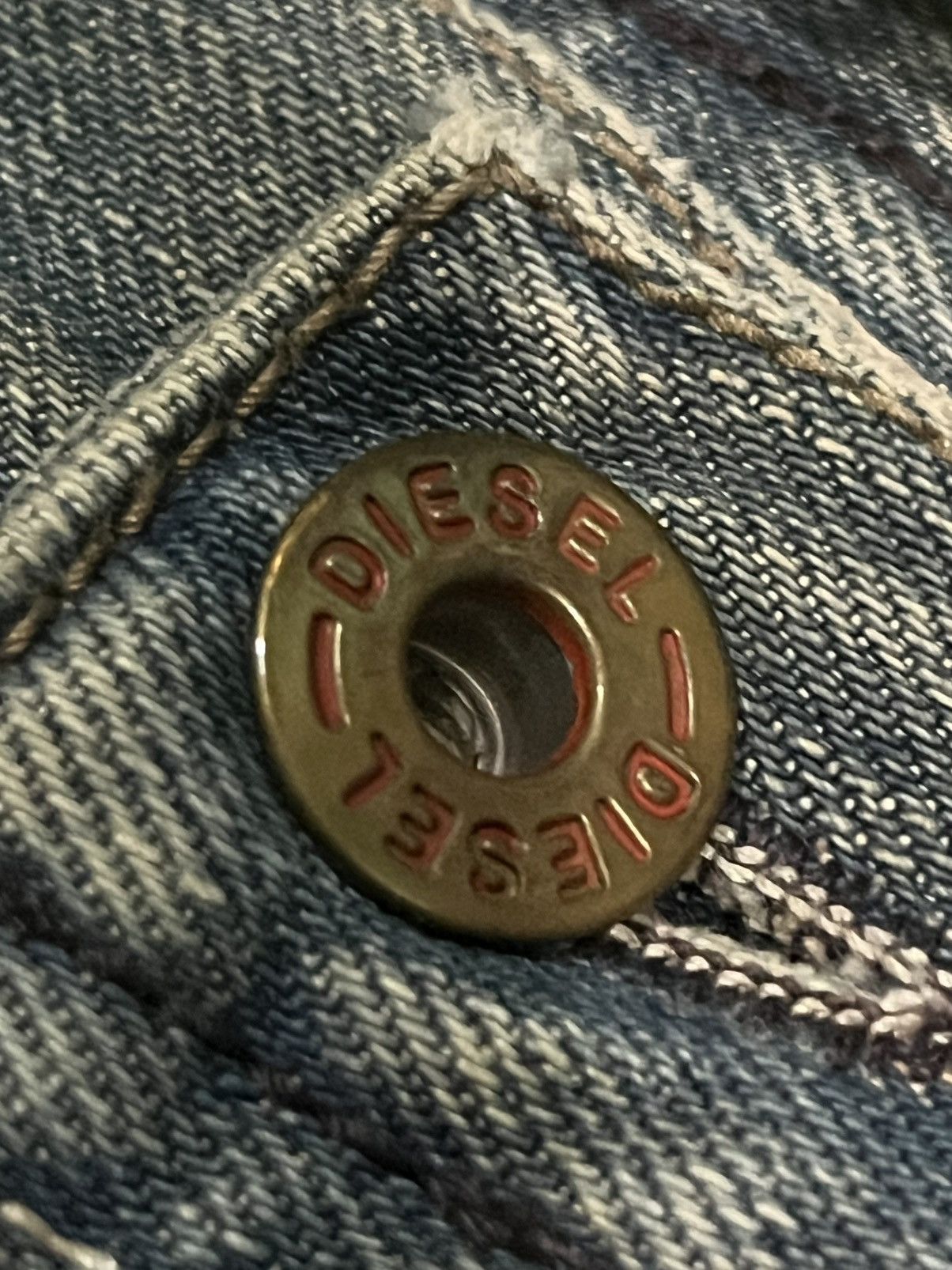 Diesel Vintage Diesel Blue Faded Washed Frayed Leg Flare Jeans Size 30" / US 8 / IT 44 - 5 Thumbnail