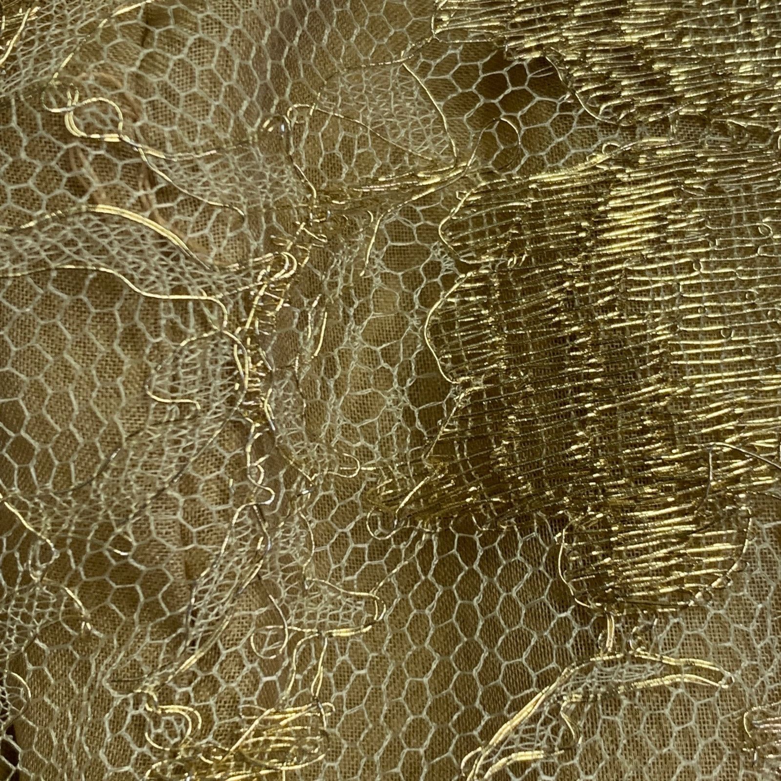 Other OKW Beige Gold Silk Lace Strapless Mini Cocktail Dress Size XS / US 0-2 / IT 36-38 - 5 Thumbnail