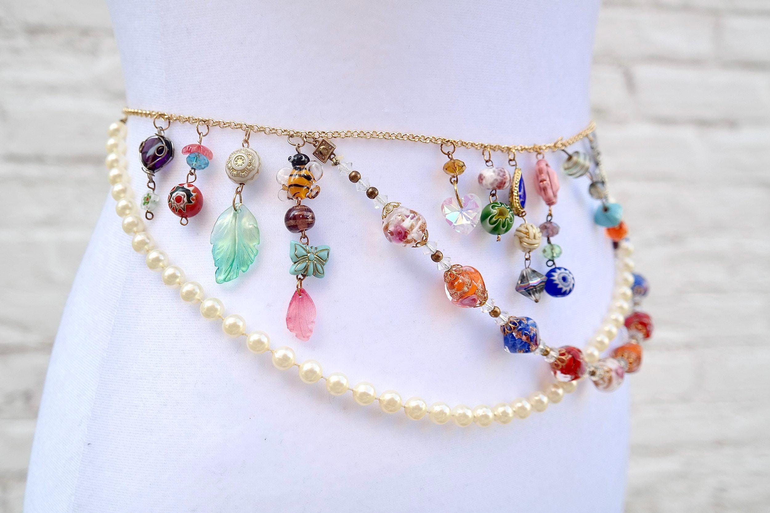 Handmade Colorful Moth Waist Chain Size ONE SIZE - 8 Thumbnail
