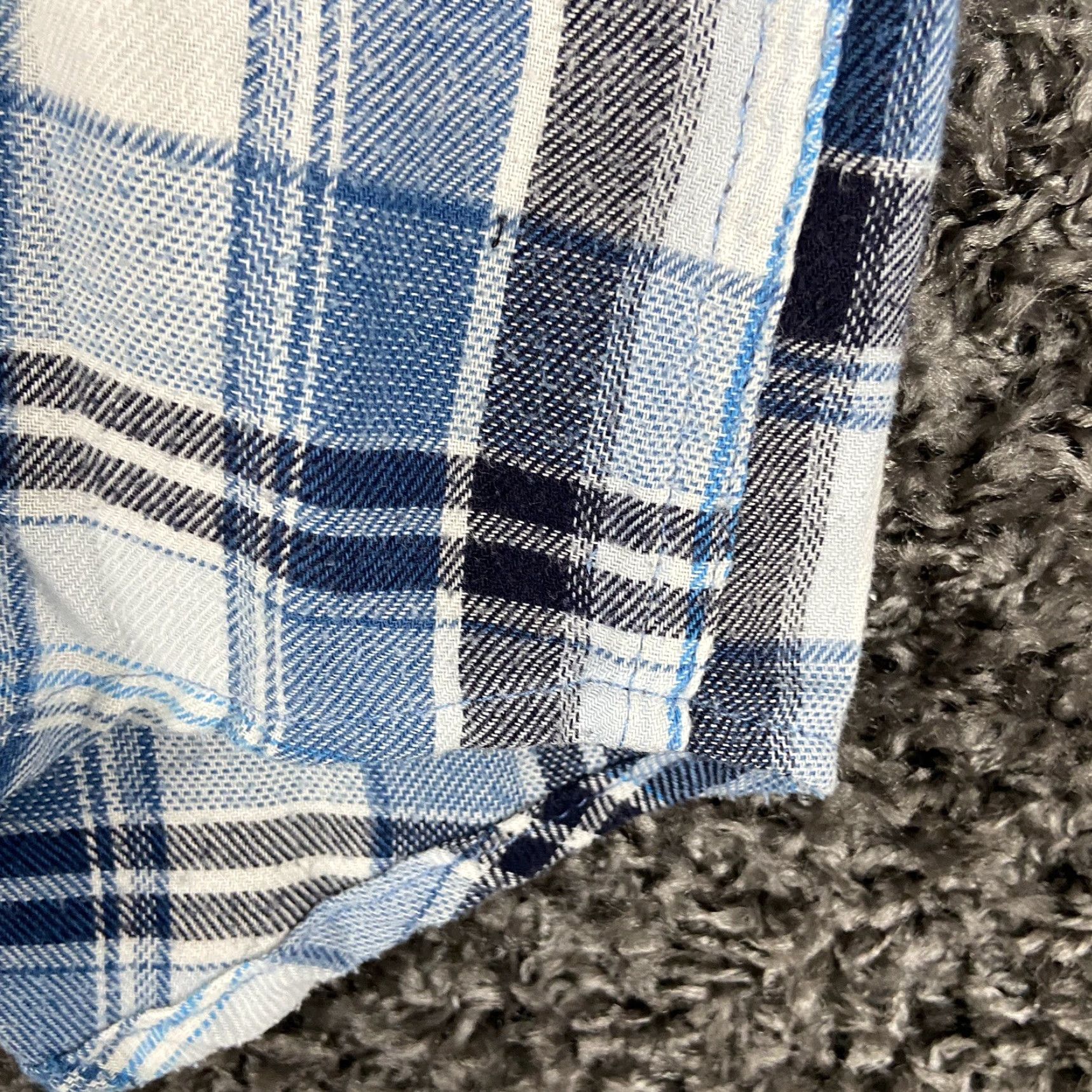 Izod VINTAGE IZOD Shirt Mens Long Sleeve Plaid Flannel 2XL Blue White Button-Up Mens Size US XXL / EU 58 / 5 - 2 Thumbnail