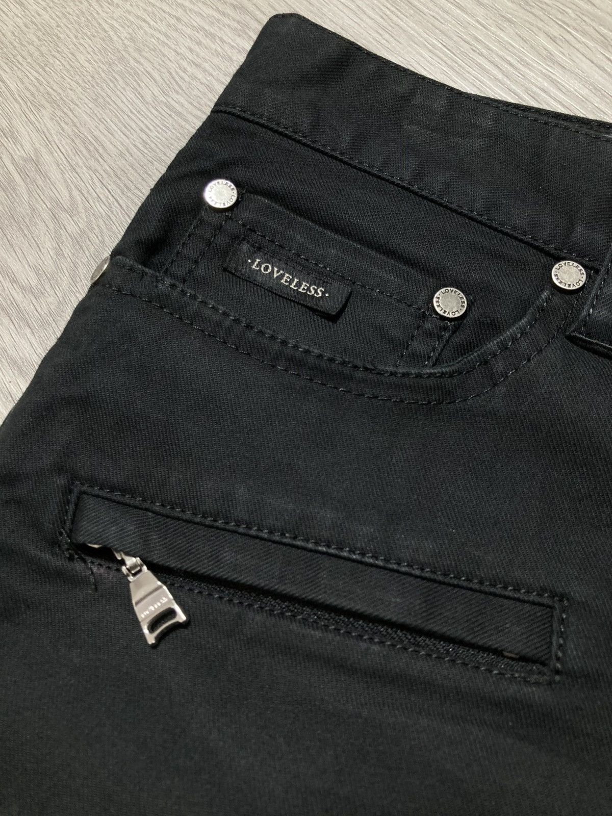 20471120 2000s Loveless Skull Patch Logo Punk Gothic Vkei Style Pants Size US 32 / EU 48 - 17 Thumbnail