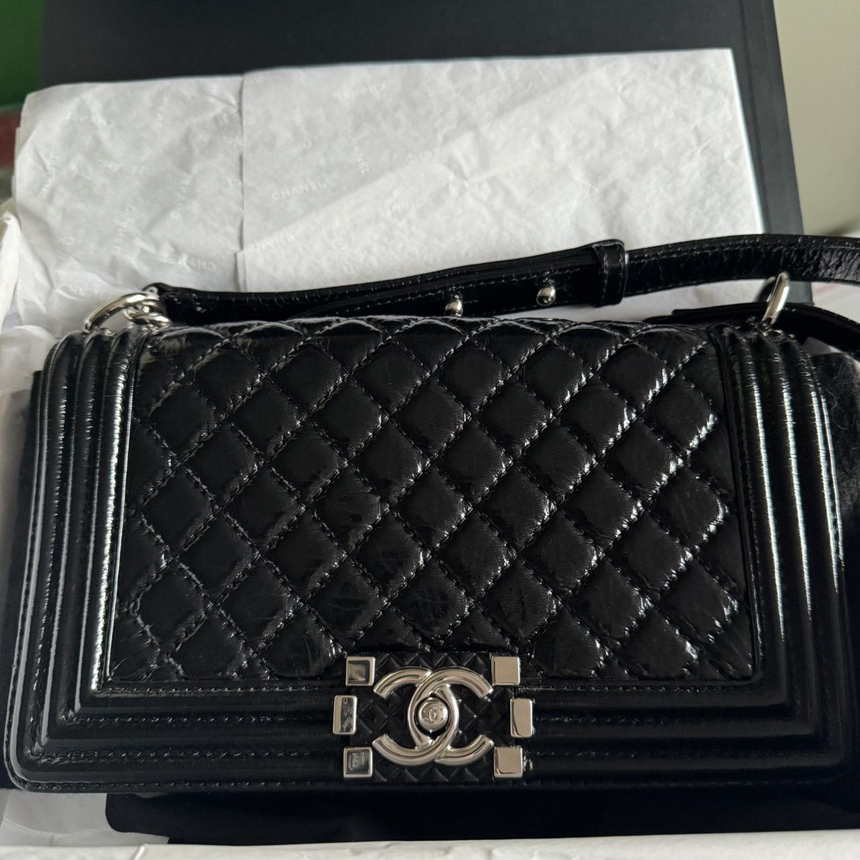 Chanel Authenticated Certificate✅Full packaging 💝Chanel Boy Bag 🖤 Size ONE SIZE - 13 Thumbnail