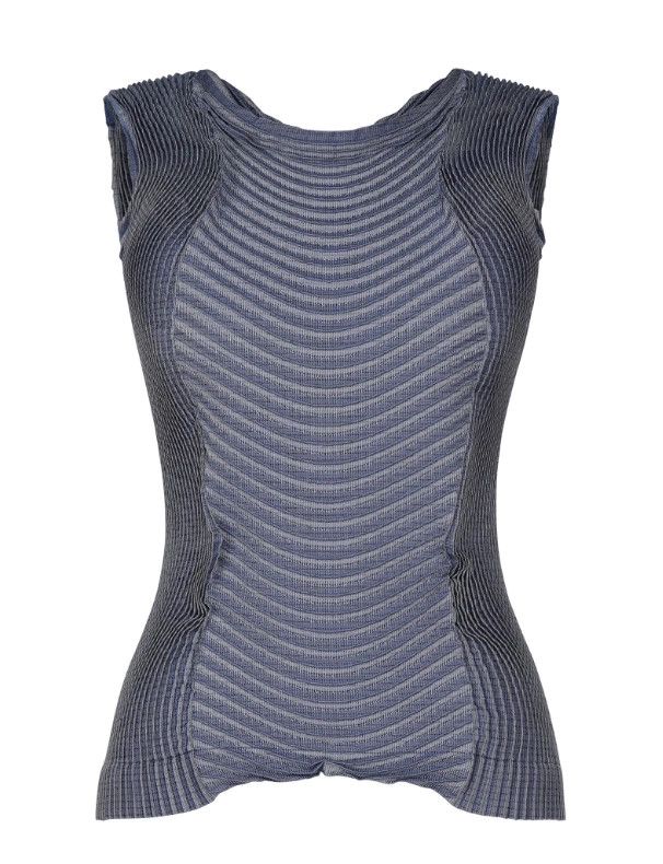 Issey Miyake Issey Miyake Grey pleated vest Size M / US 6-8 / IT 42-44 - 1 Thumbnail