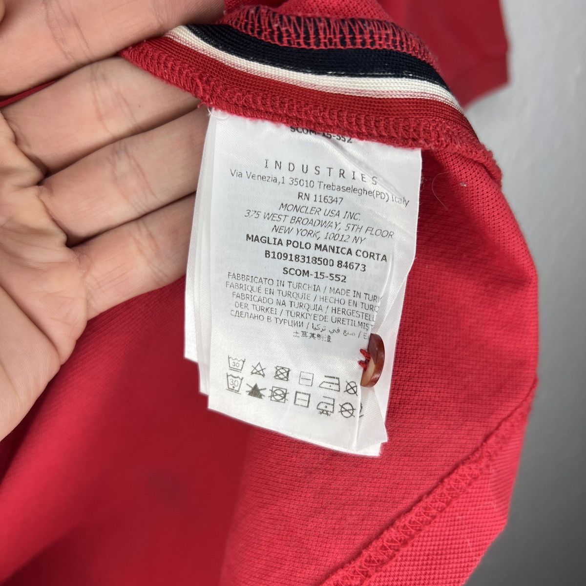 Moncler Moncler Polo Maglia Manica Corta Shirt Tshirt Tee Red Logo Size US M / EU 48-50 / 2 - 7 Thumbnail