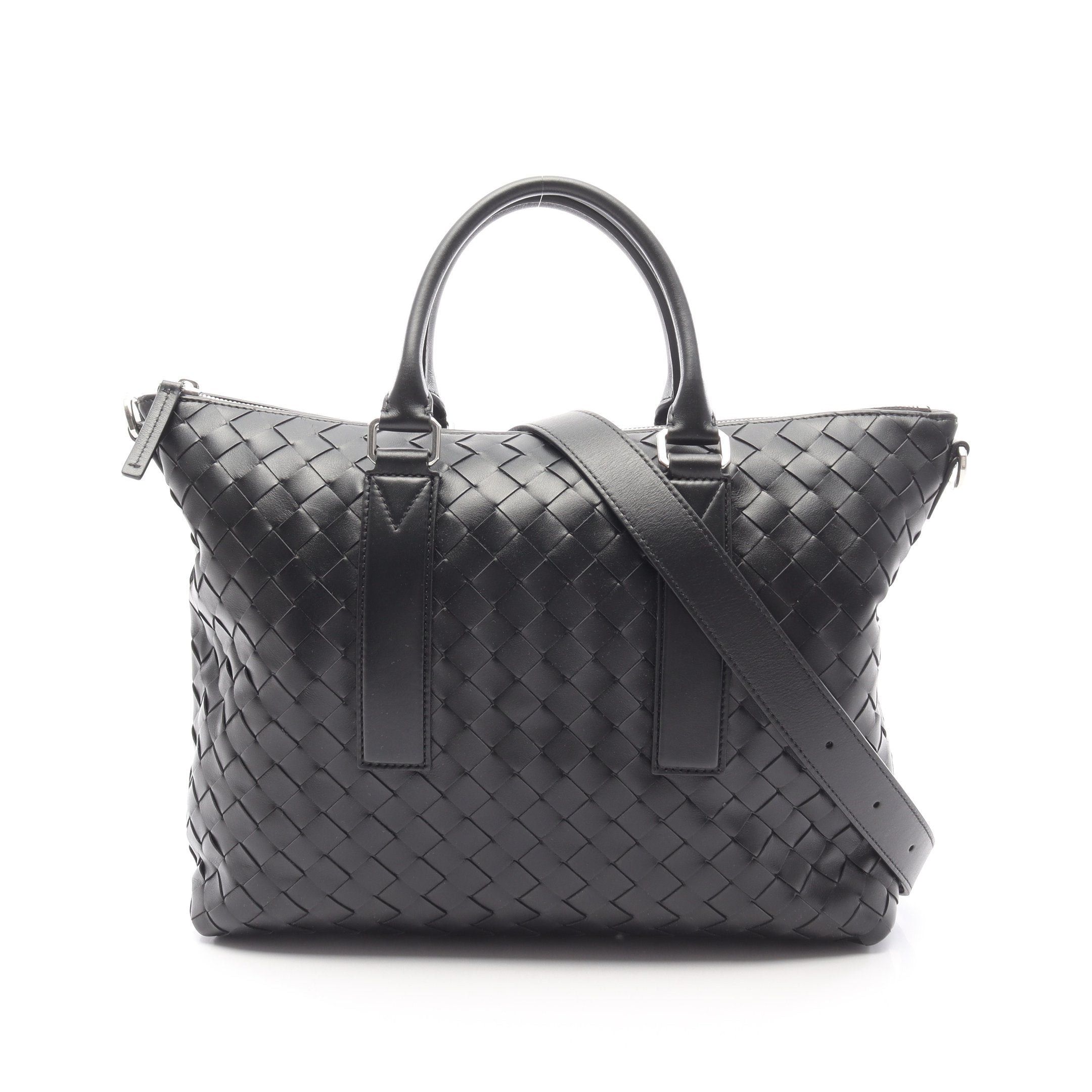 Bottega Veneta Bottega Veneta Intrecciato Soft Briefcase Business Bag Leather Black Size ONE SIZE - 1 Thumbnail