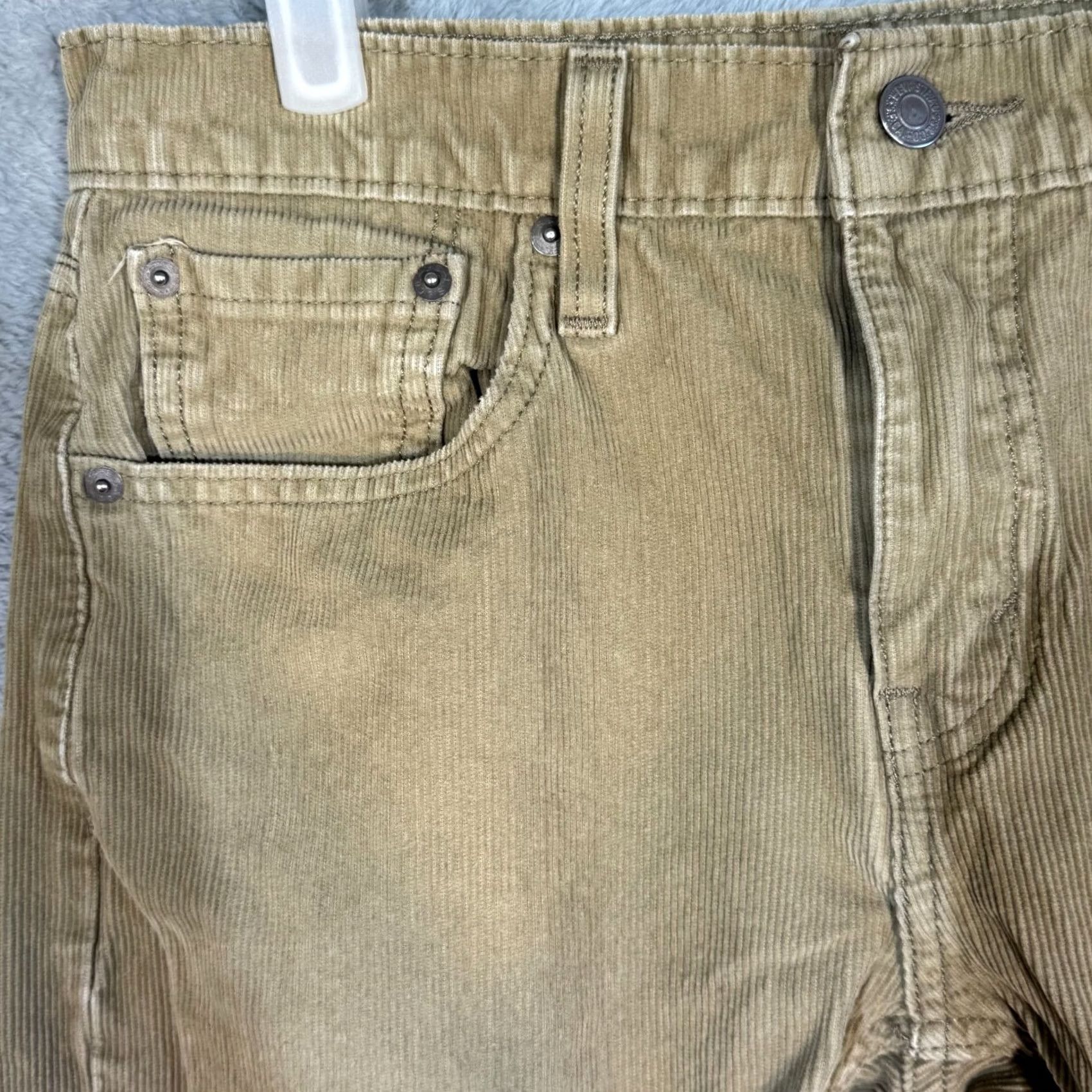 Levi's Levi’s 502 Straight Leg Corduroy Jeans Men Beige 29x30 Mid-Rise Classic Fit Size US 29 - 3 Thumbnail