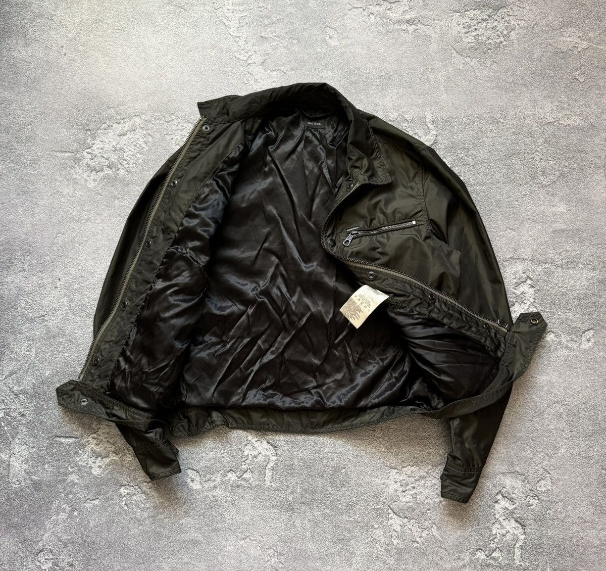 Diesel Diesel M zip bomber jacket green nylon long sleeve Size US M / EU 48-50 / 2 - 10 Thumbnail