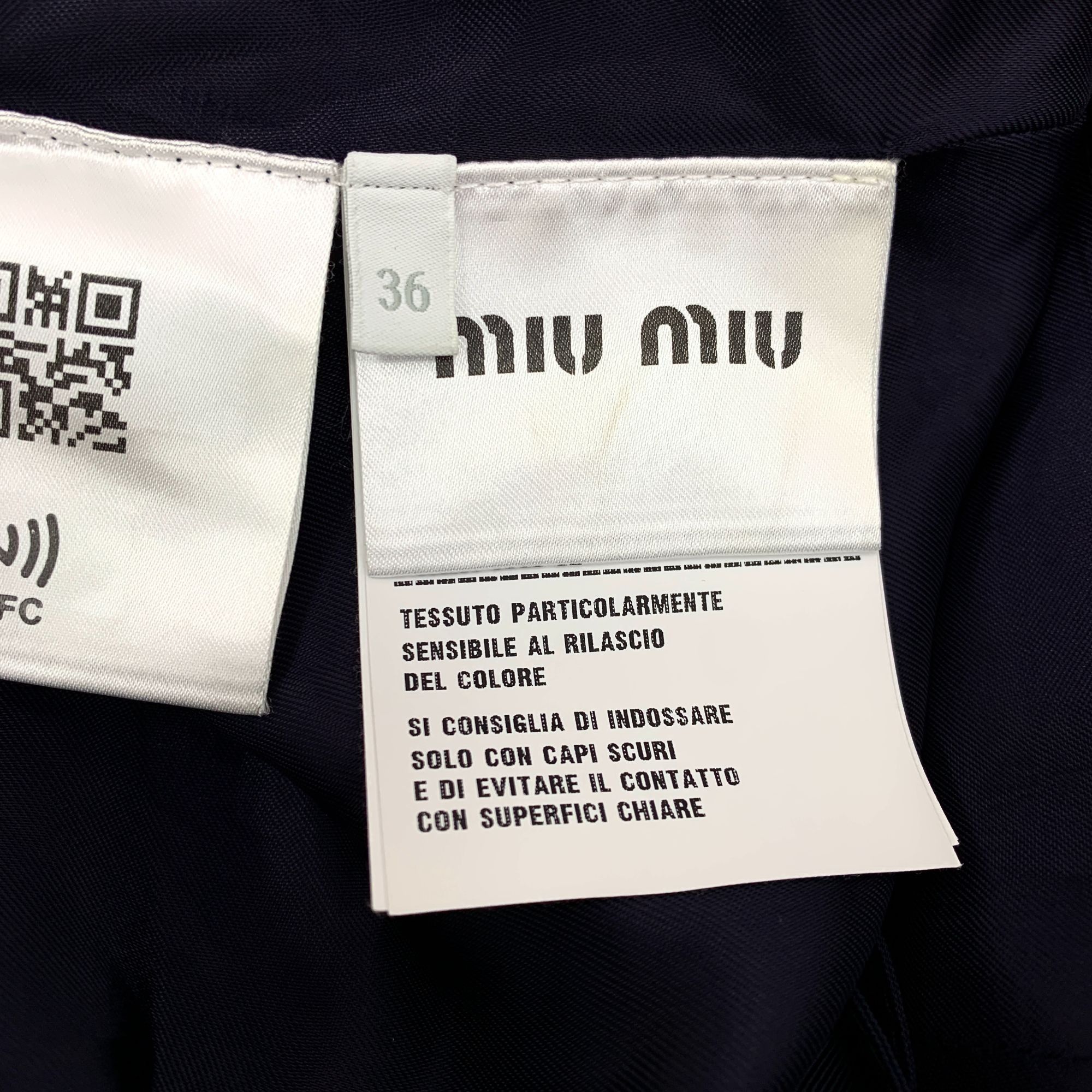 Miu Miu Miu Miu Dark Blue Cotton Denim Halter Dress With Belted Wais Size XS / US 0-2 / IT 36-38 - 3 Thumbnail