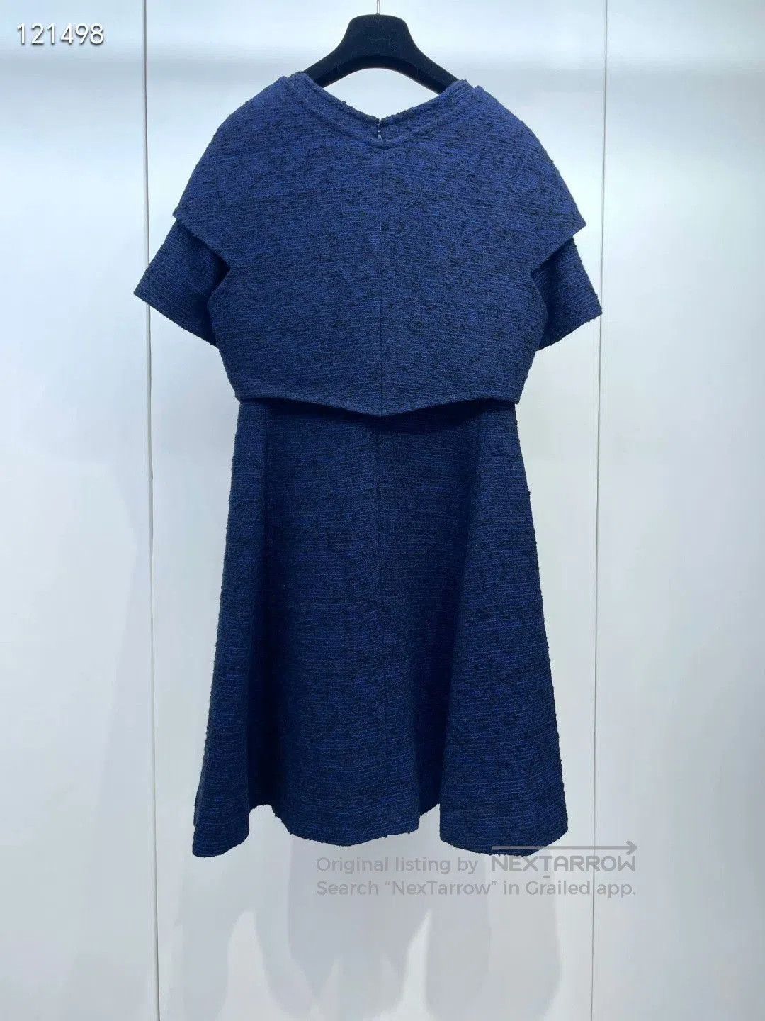 Chanel Chanel Navy Tweed Dress. Size XXS / US 00 / IT 34 - 2 Thumbnail