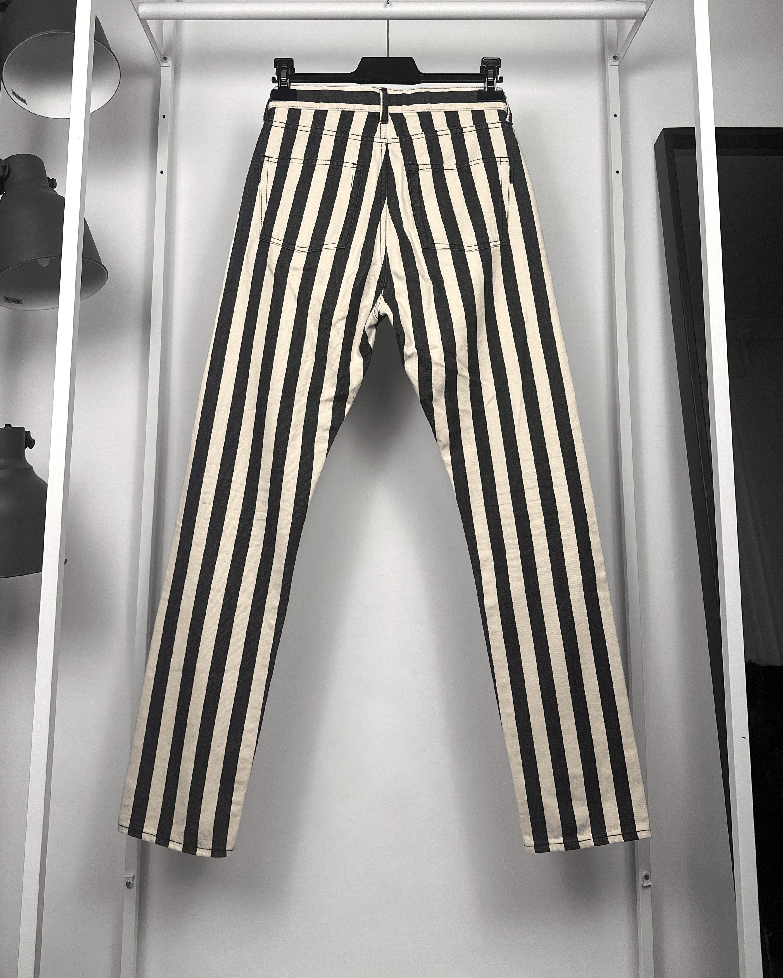 Saint Laurent Paris Saint Laurent Striped Prisoner Skinny Jeans Size US 31 - 2 Thumbnail
