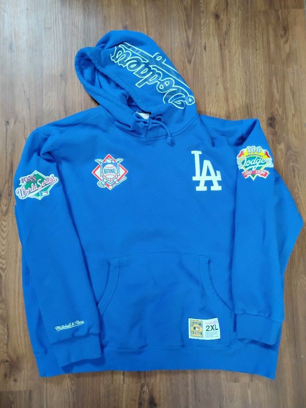 Mitchell & Ness Mitchell & Ness Los Angeles Dodgers Hoodie Sweatshirt Size US XXL / EU 58 / 5 - 2 Thumbnail