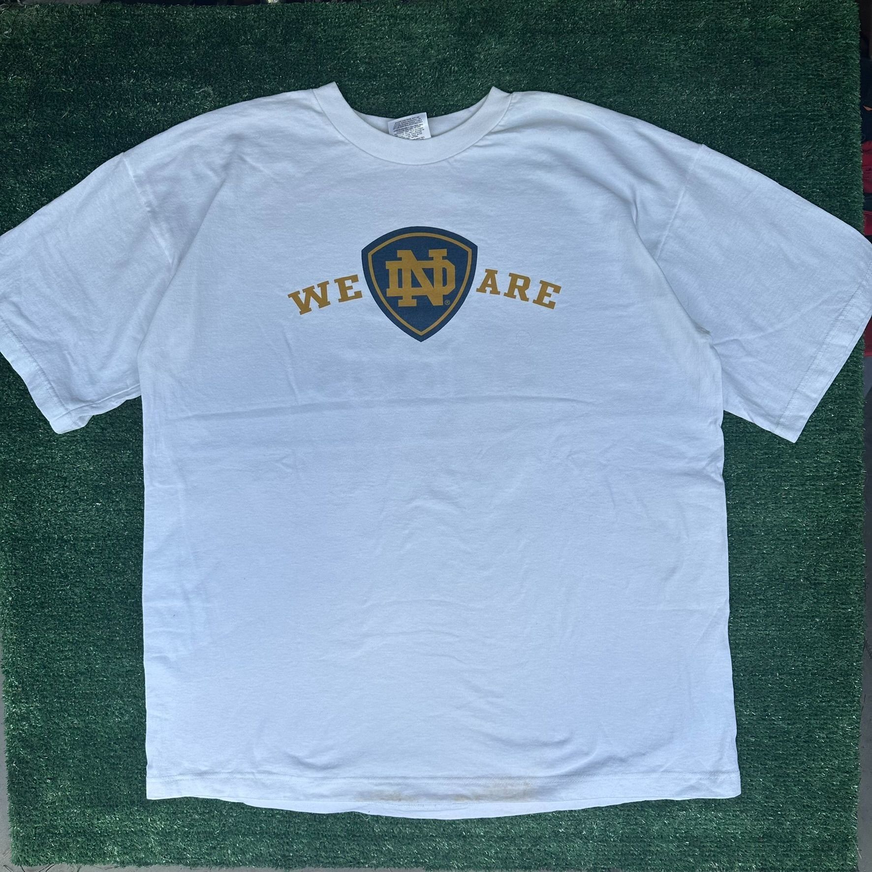 Adidas Vintage Y2K Adidas Notre Dame T-Shirt 3 Stripes Collegiate L Size US L / EU 52-54 / 3 - 1 Thumbnail
