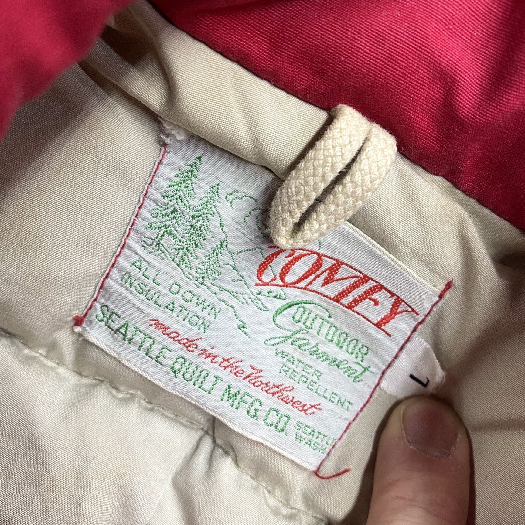 Vintage VINTAGE Unbranded Puffer Jacket Mens XL Red 50S Goose Down Quilted Parka Coat USA Jacket Size US XL / EU 56 / 4 - 4 Thumbnail