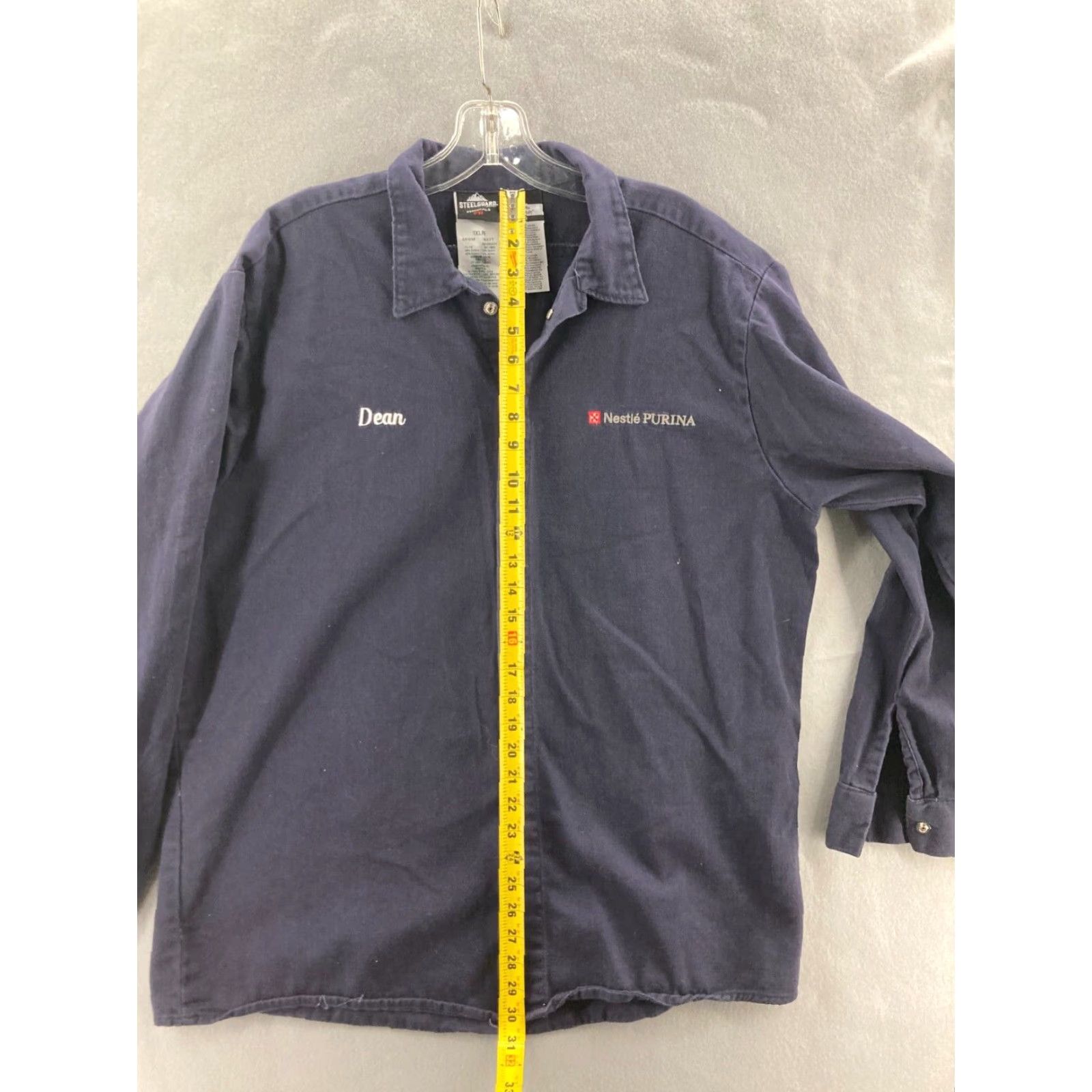 Vintage SteelGuard FR Shirt XL Blue Cotton Blend Men Size US XL / EU 56 / 4 - 4 Thumbnail