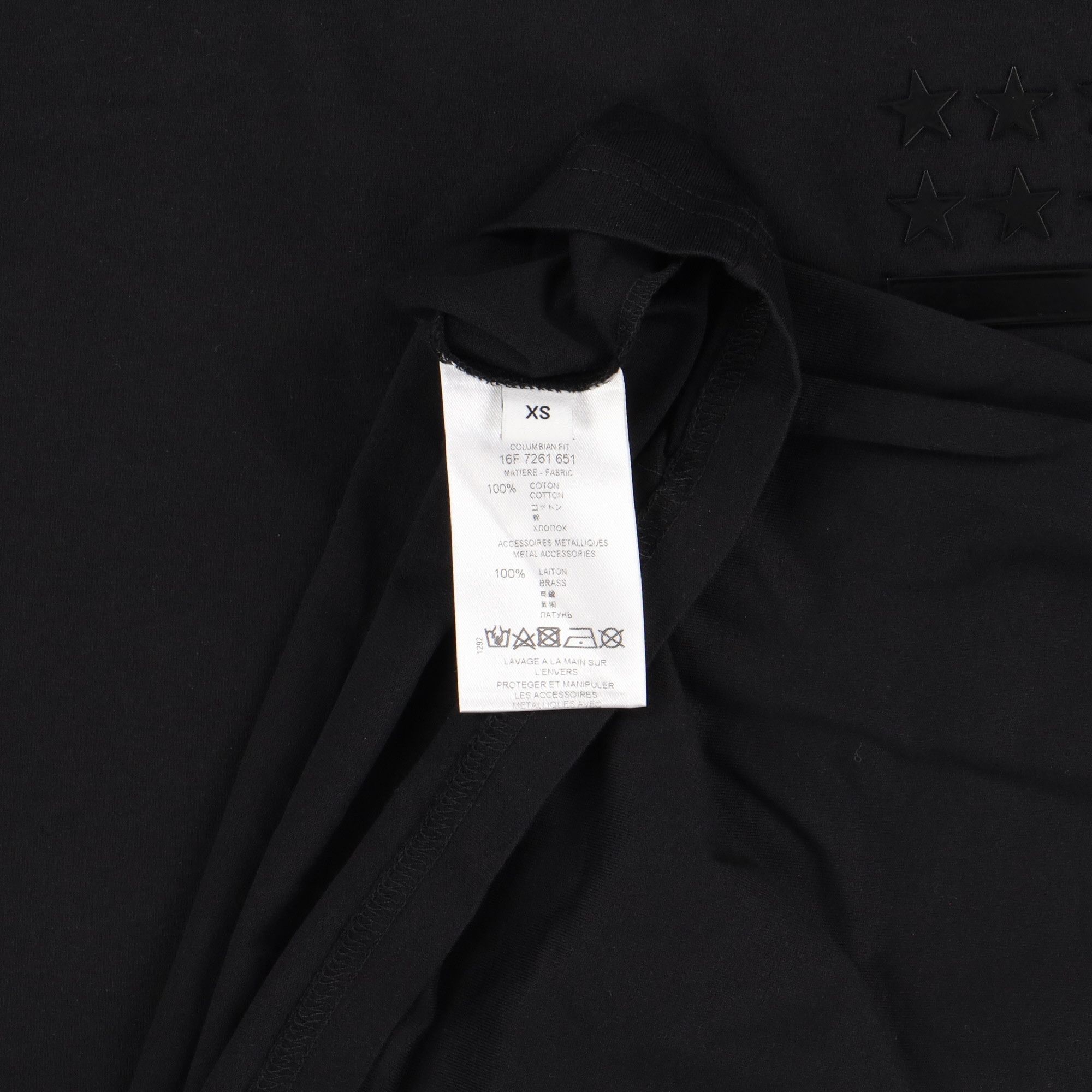 Givenchy Black Metal Flag Oversized T-Shirt Size US XS / EU 42 / 0 - 5 Thumbnail