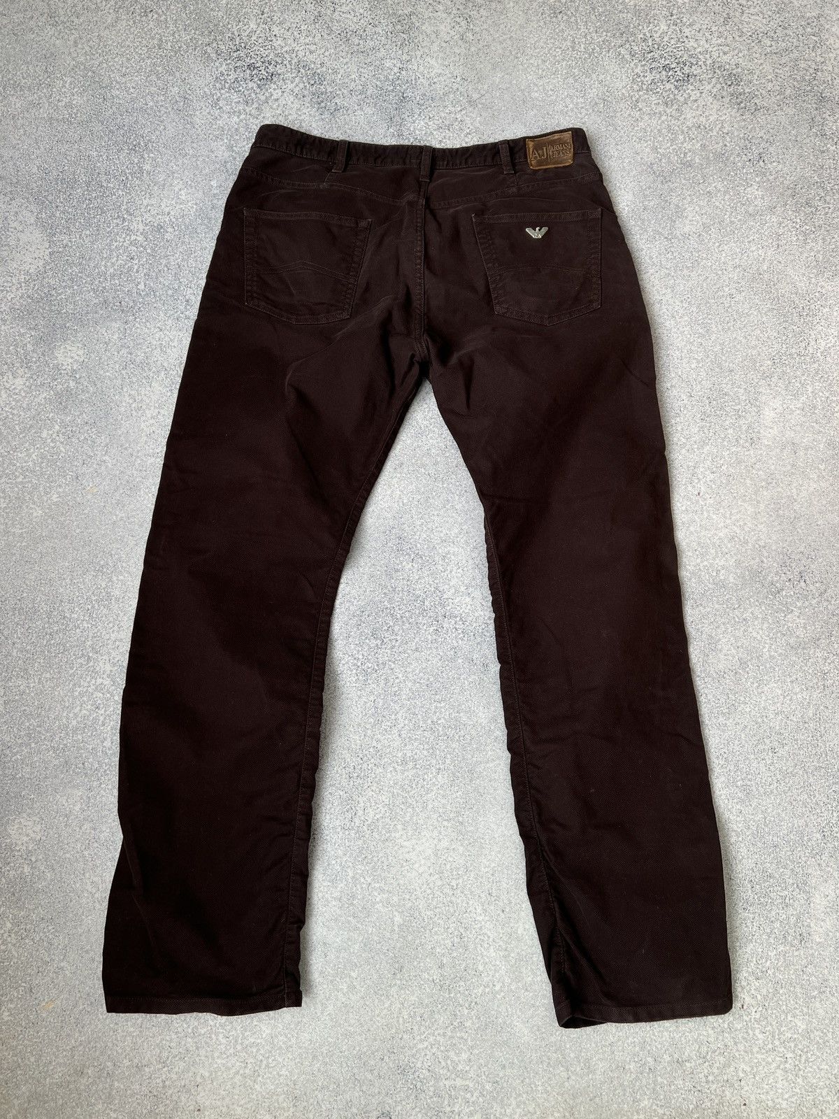 Armani × Vintage Vintage Armani Jeans Brown Streetwear Pants Size US 35 - 1 Thumbnail
