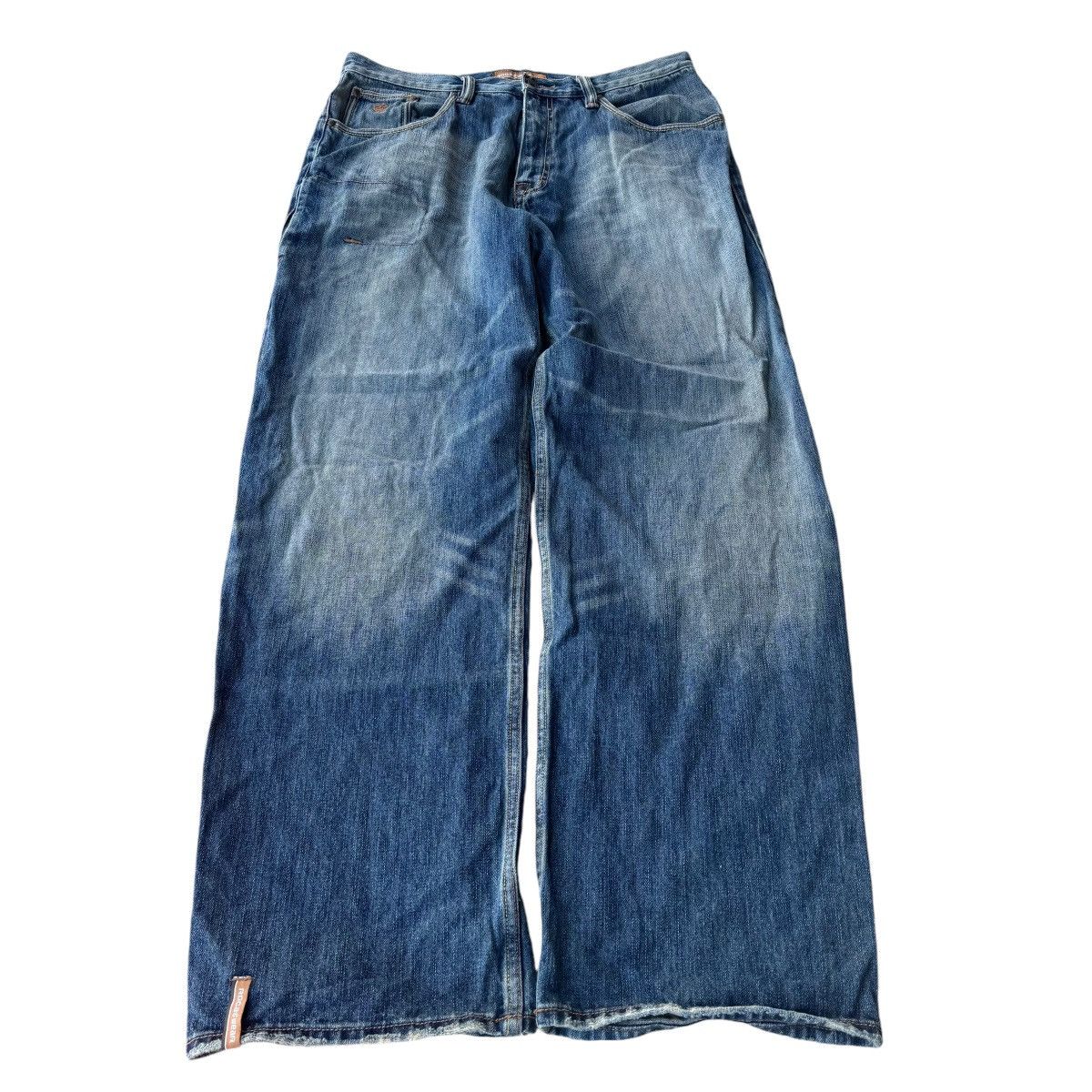 Playboi Carti × Rocawear × Southpole 10” LEG OPENING VINTAGE ROCAWEAR BAGGY EMBROIDERED JEANS Y2K Size US 36 / EU 52 - 9 Thumbnail
