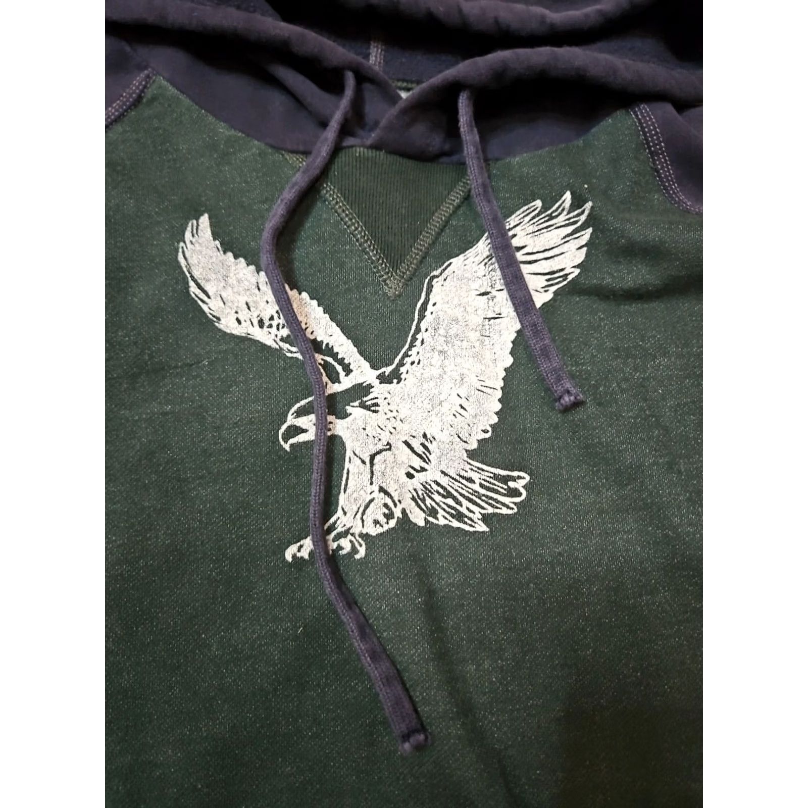 American Eagle Outfitters VINTAGE American Eagle Sweatshirt Mens Large Green Hoodie Eagle Graphic Print Shirt Top Size US L / EU 52-54 / 3 - 6 Thumbnail