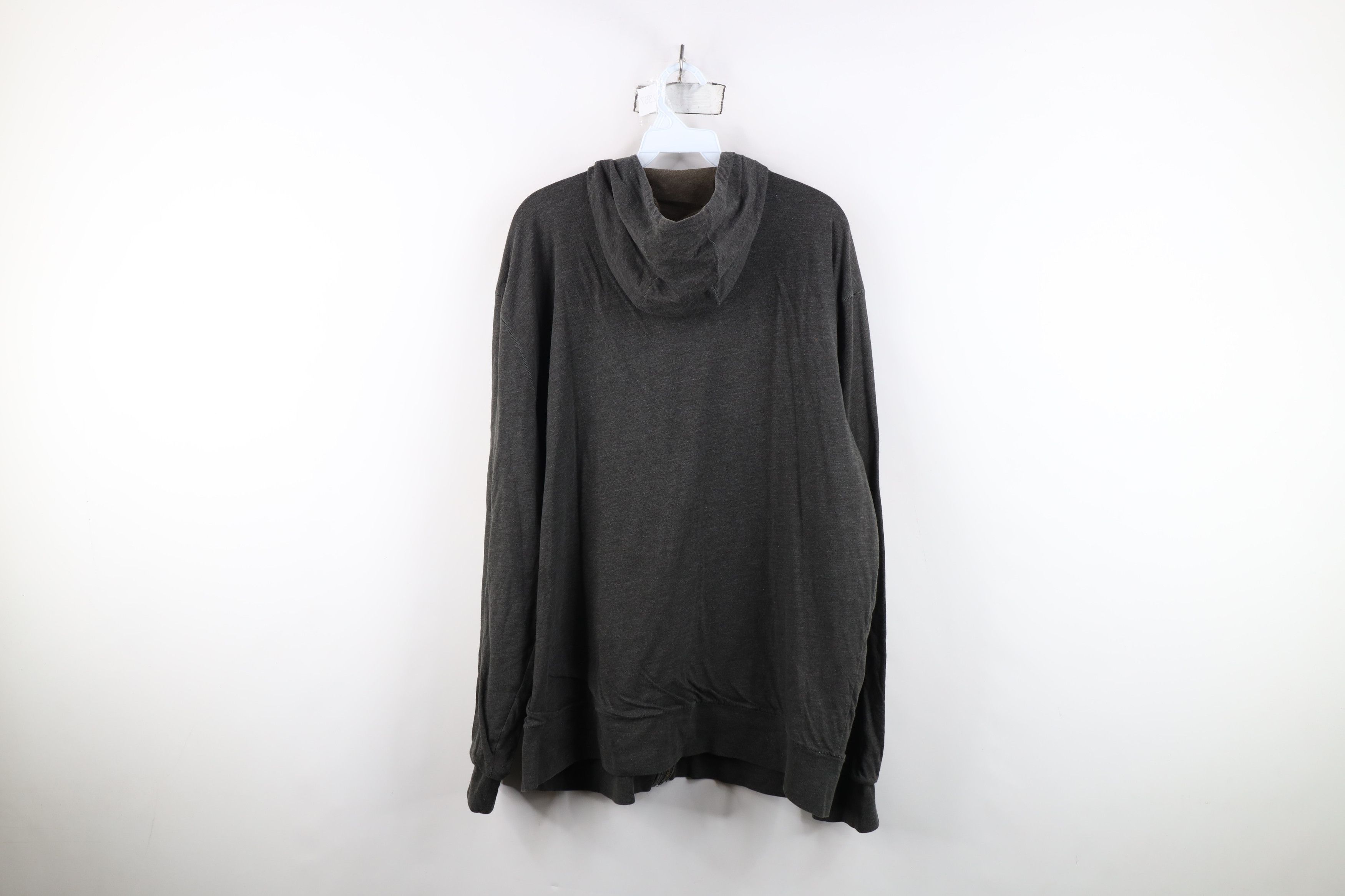 John Varvatos John Varvatos USA Blank Jersey Knit Full Zip Hoodie Gray Size US XXL / EU 58 / 5 - 11 Thumbnail