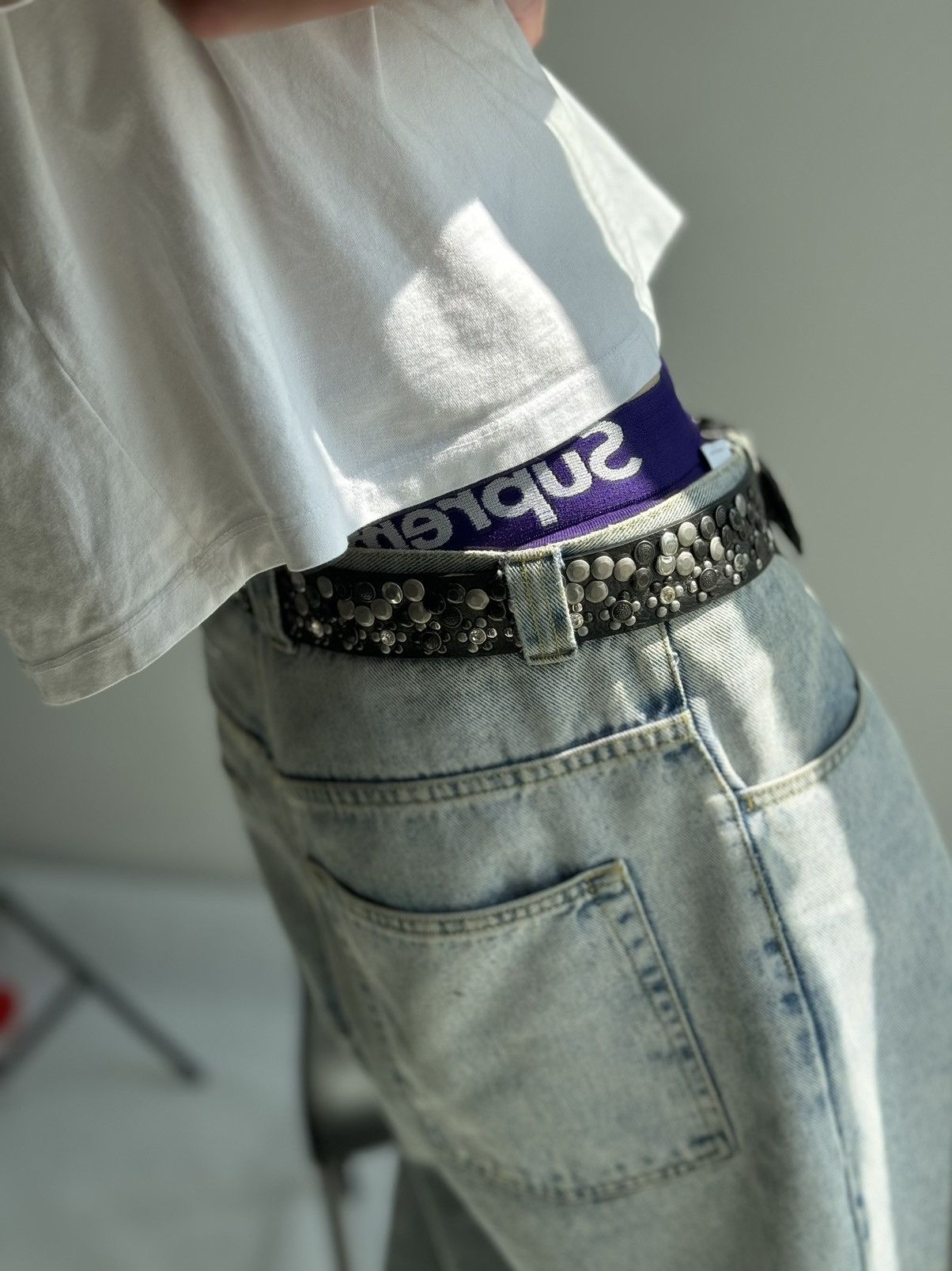 Hysteric Glamour × Japanese Brand Vintage Belts Y2K Rhinestones Punk leather belt Japanese Size ONE SIZE - 10 Thumbnail
