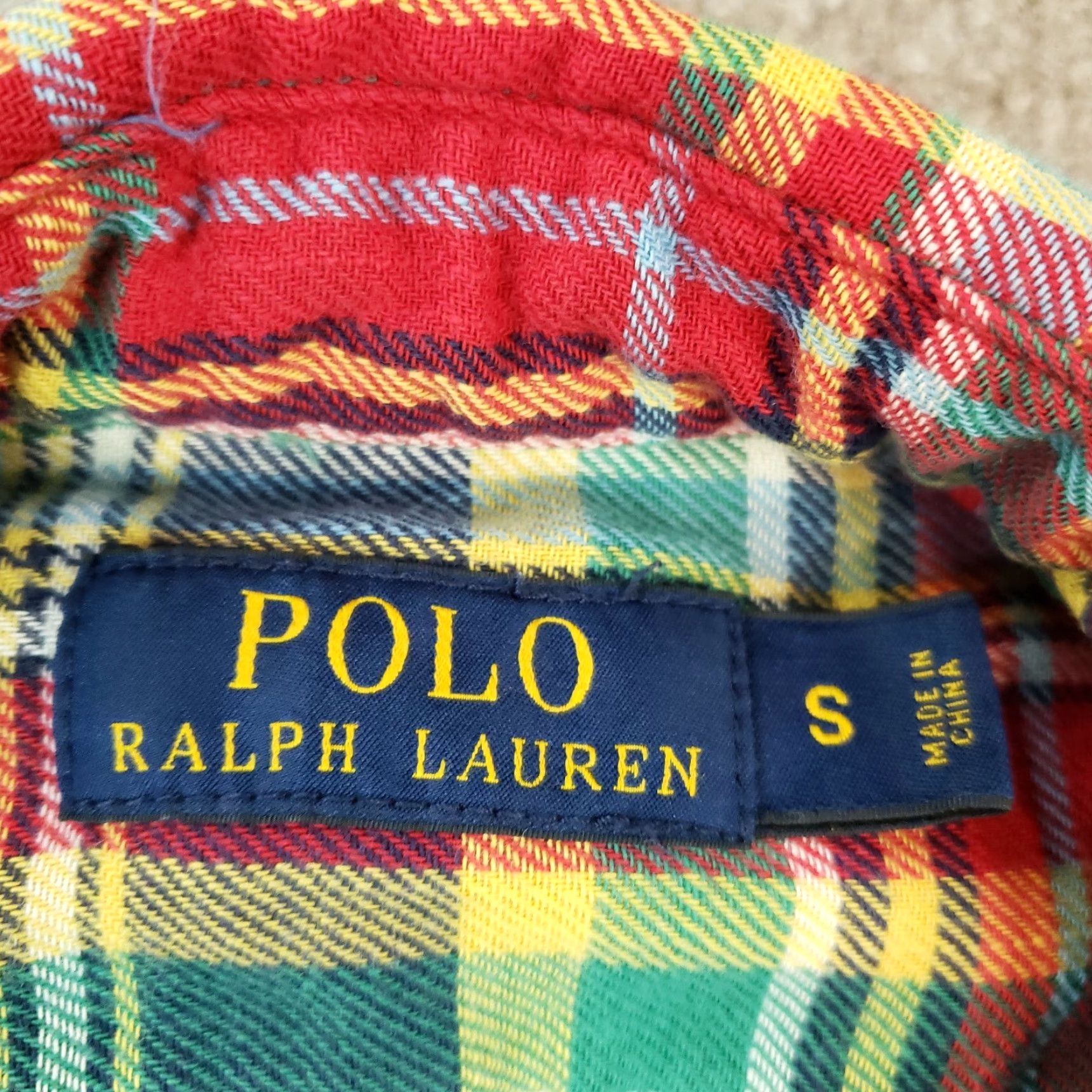 Polo Ralph Lauren Polo Ralph Lauren Men's Small Red Blue Plaid Flannel Button Up Shirt Size US S / EU 44-46 / 1 - 5 Thumbnail