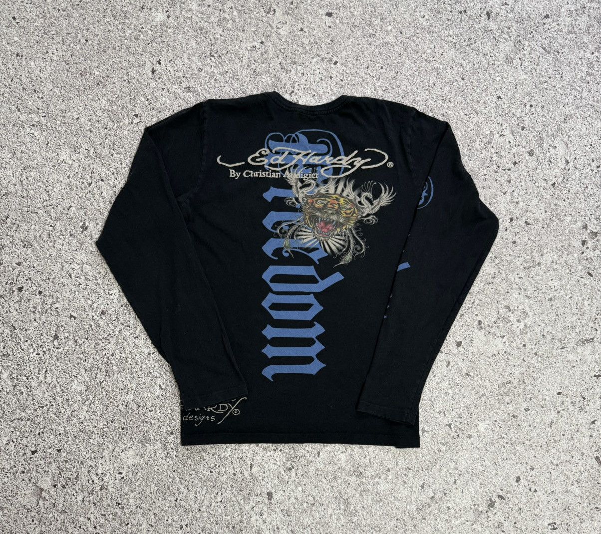 Christian Audigier × Ed Hardy Ed Hardy By Christian Audigier Longsleeve T-Shirt Y2K Hype Size US L / EU 52-54 / 3 - 6 Thumbnail
