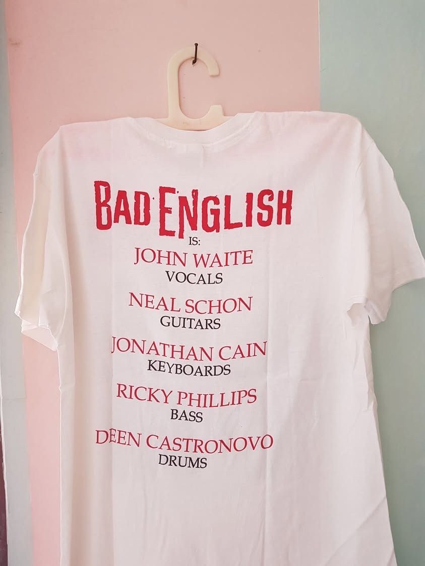 Band Tees RARE! 80's -90`s BAD ENGLISH VINTAGE ROCK BAND T-SHIRT Size US XL / EU 56 / 4 - 2 Thumbnail
