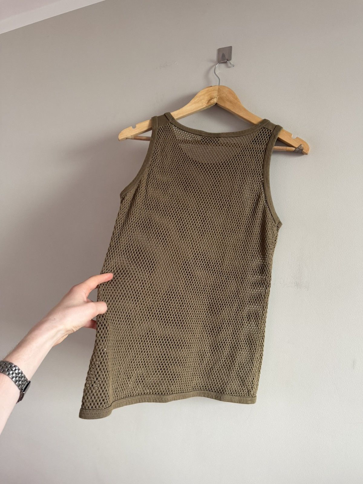 Japanese Brand Olive Mesh Tank Top See Through Minimal Y2K Size US S / EU 44-46 / 1 - 7 Thumbnail