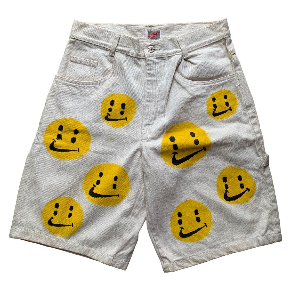Nike × Vintage Nike Custom Painted Smile Short Carpenter Pants Size US 30 / EU 46 - 1 Thumbnail