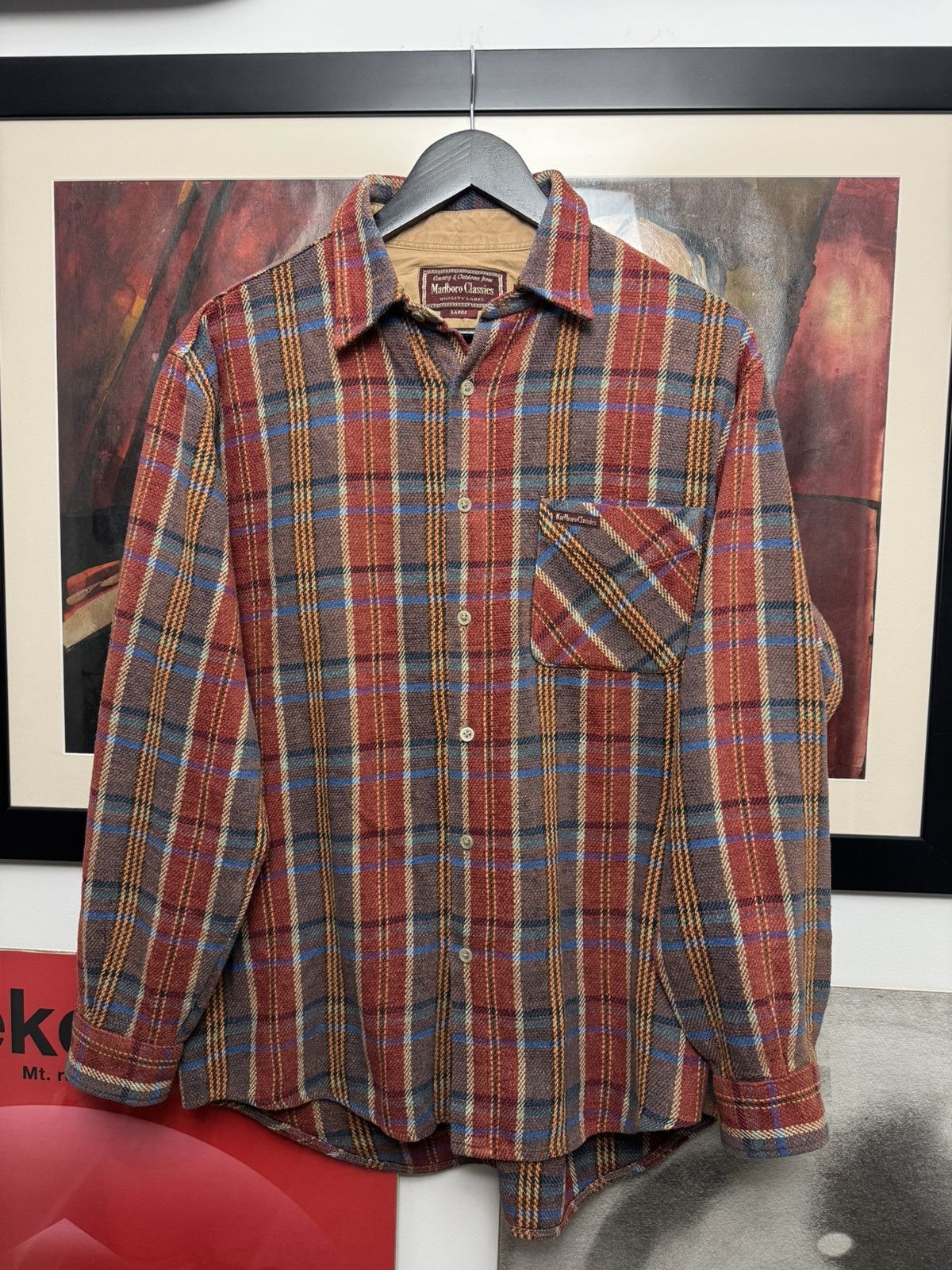 Marlboro Classics 90s Marlboro Classics Flannel Shirt Vintage Button Up Plaid Size US L / EU 52-54 / 3 - 1 Thumbnail