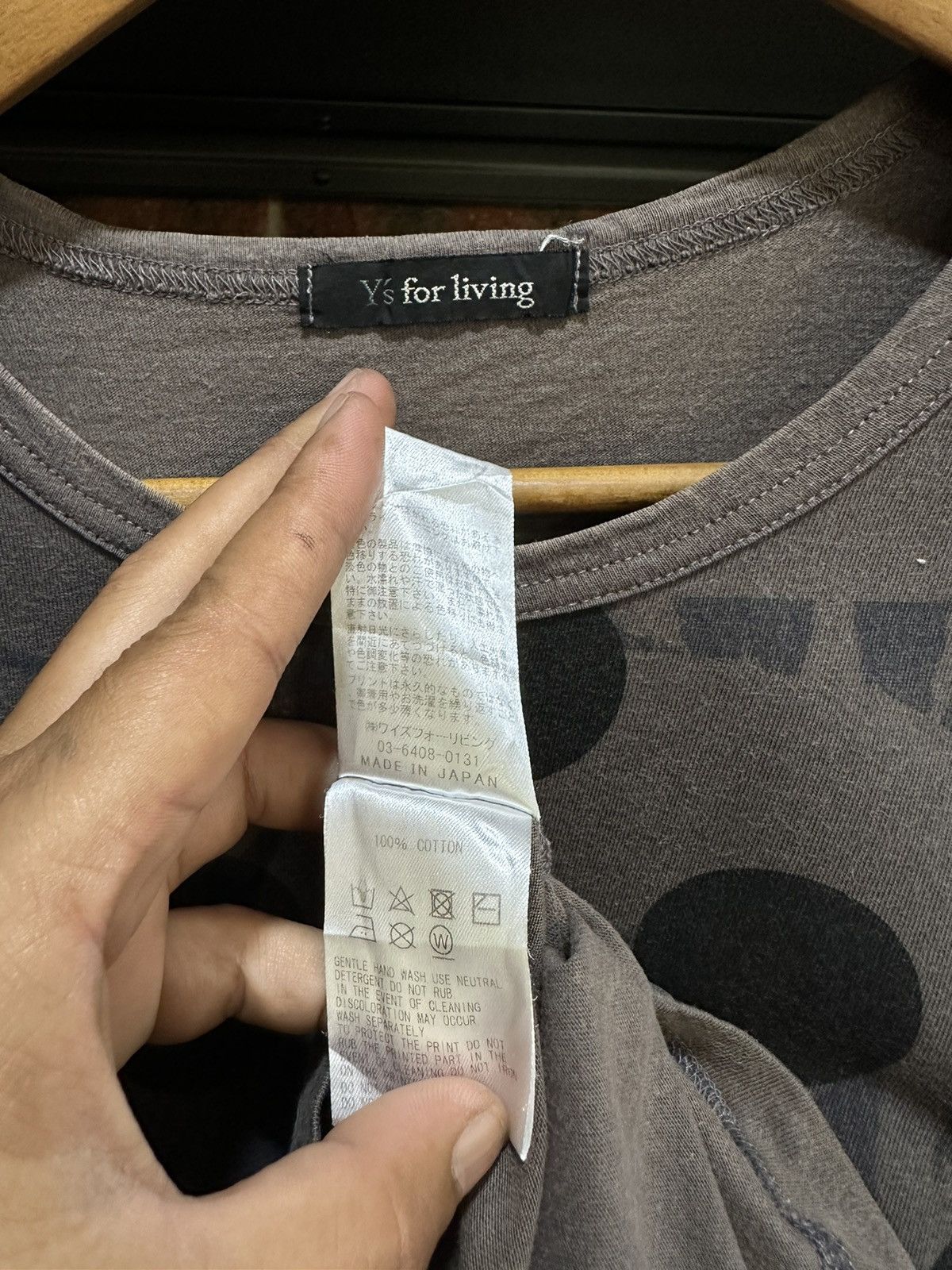 Vintage Vintage Ys For Living Faded Japan Tee Size US S / EU 44-46 / 1 - 6 Thumbnail