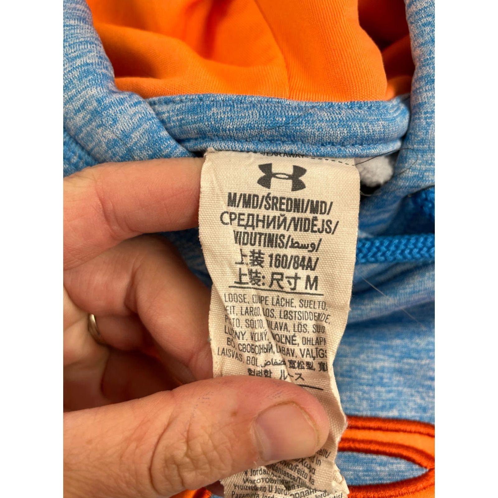 Under Armour VINTAGE? No, Under Armour Hoodie Women M Blue Heather Hooded pullover Drawstring Logo Size M / US 6-8 / IT 42-44 - 7 Thumbnail
