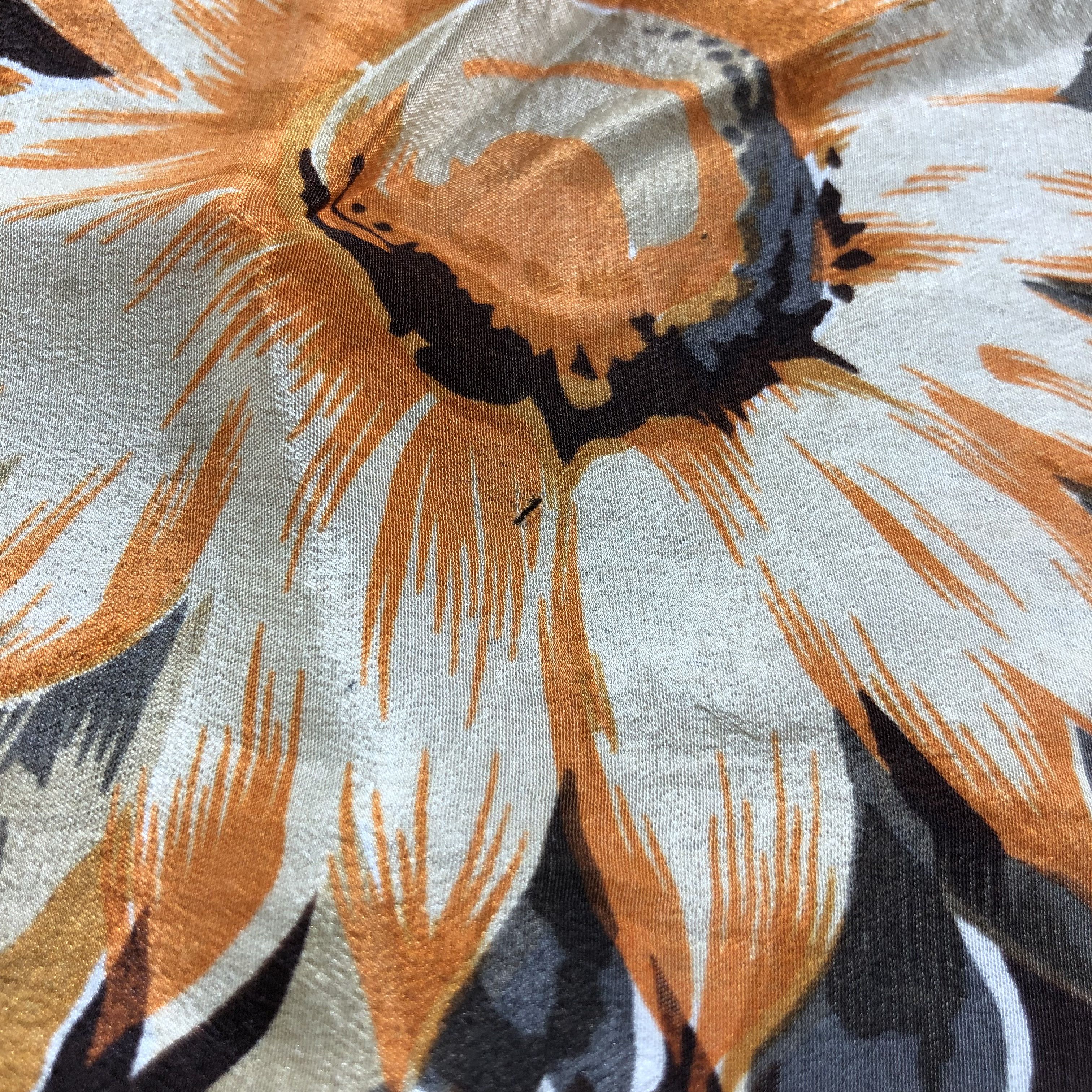 Vintage Vintage Floral Hand Rolled Silk Scarf M399 Size ONE SIZE - 8 Thumbnail
