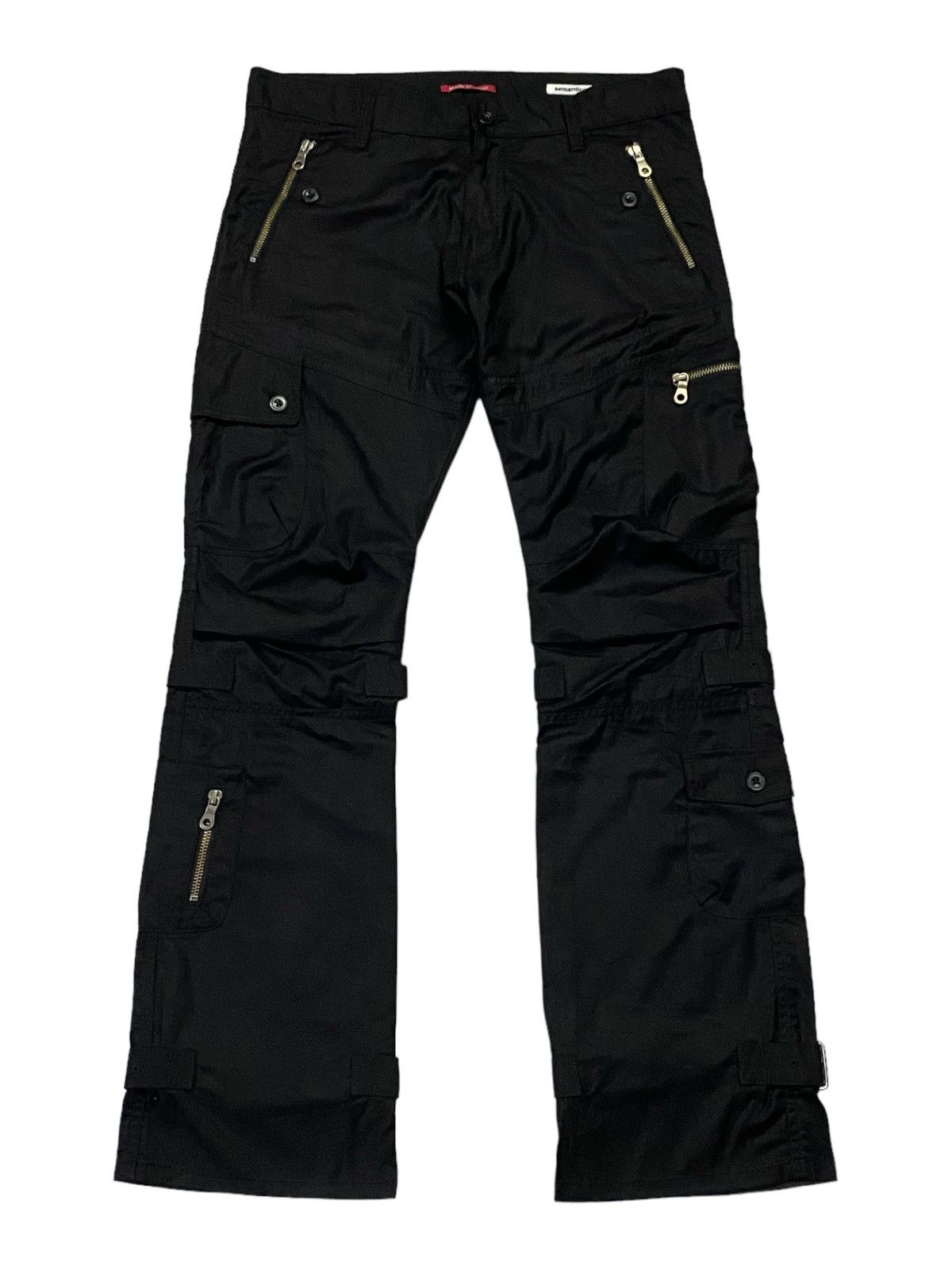 If Six Was Nine × Japanese Brand × semanticdesign Rare🔥Semantic Design Shiny MultiPocket Bondage Pants Size US 31 - 4 Thumbnail