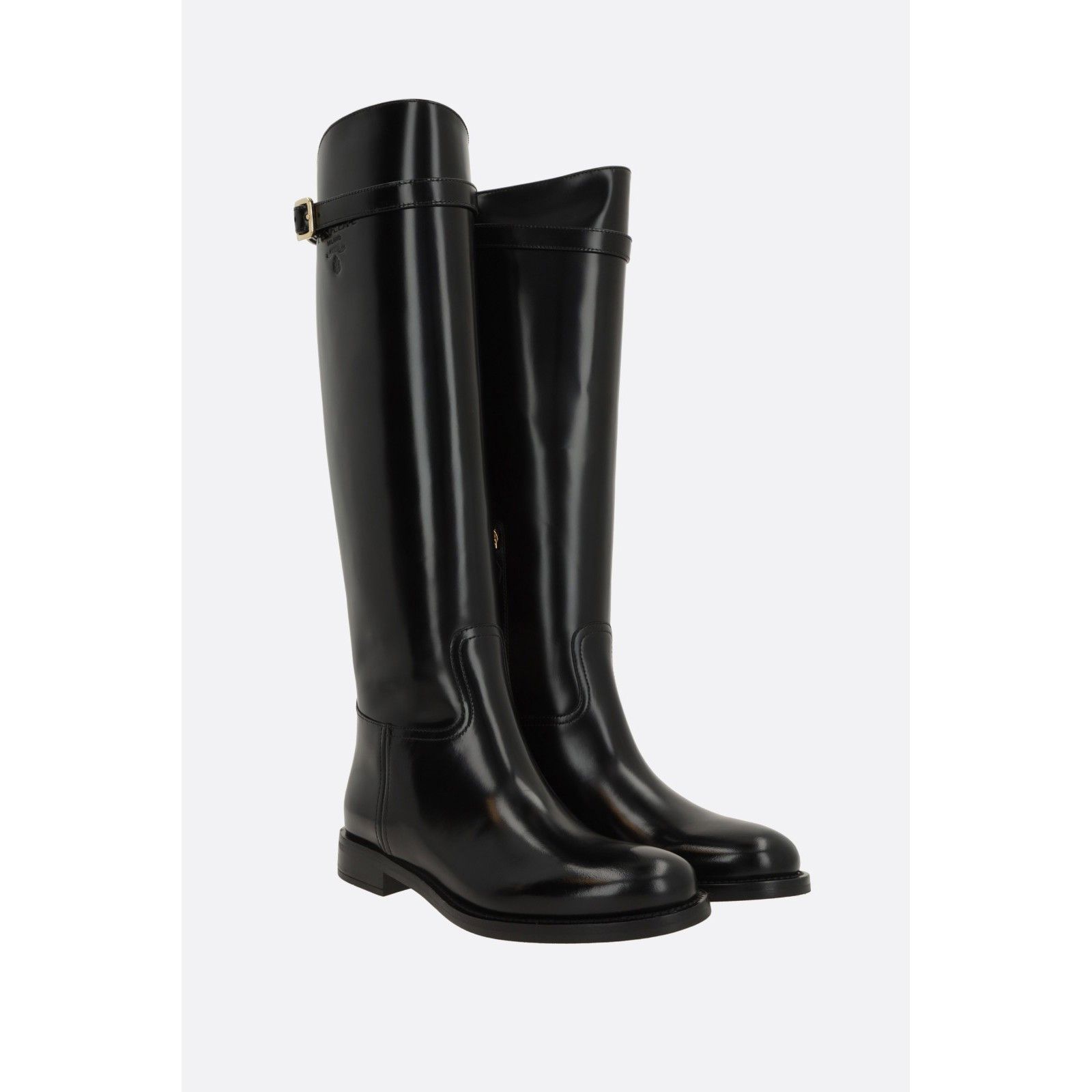 Prada PRADA spazzolato Black Leather Boots New And Authentic (Wome Size US 7.5 / IT 37.5 - 2 Thumbnail