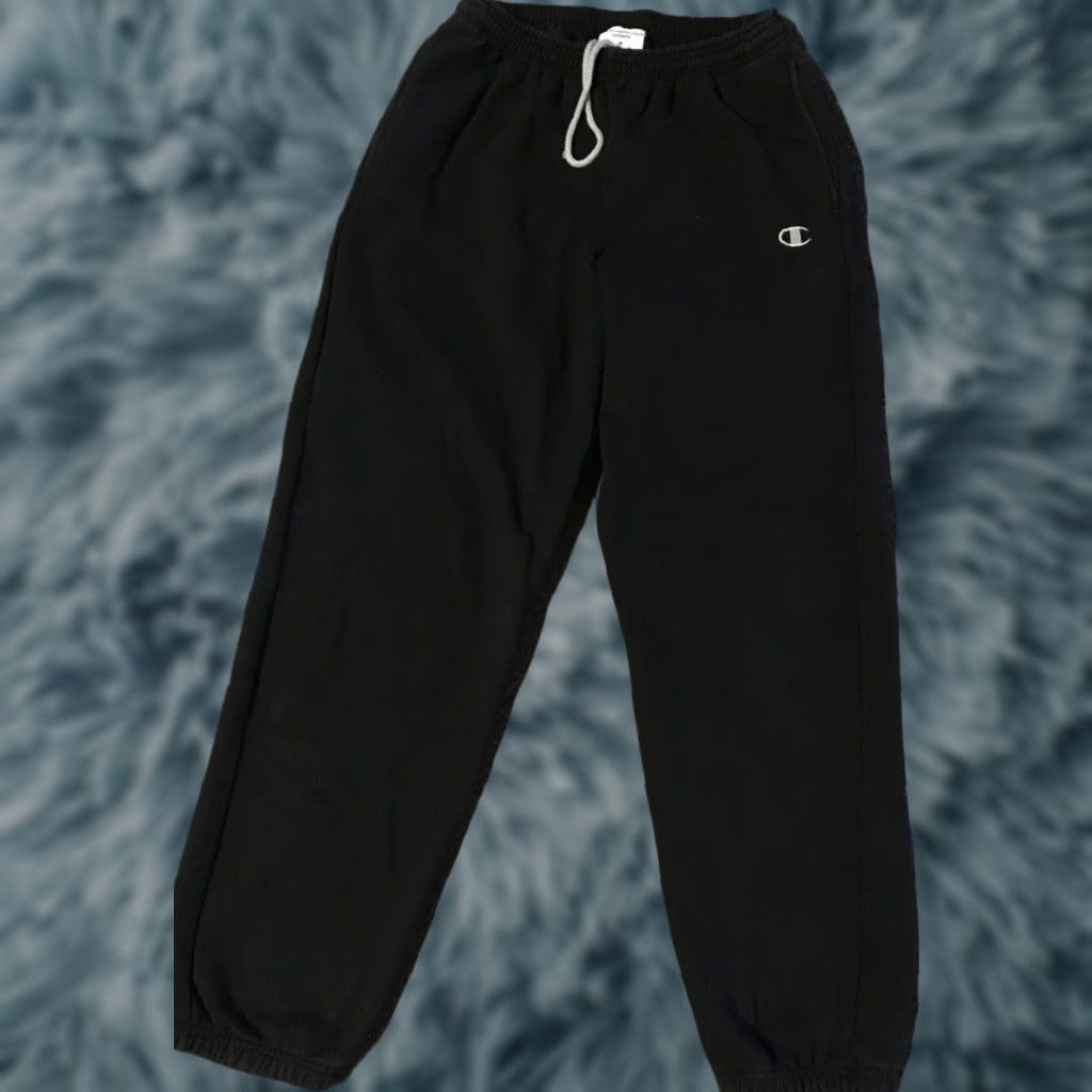 Champion VINTAGE Champion Faded Sweatpants M Black Men Pants 90s Grunge Punk School PE Surf Skate Gym Athletic / Activewear Size US 31 - 1 Thumbnail