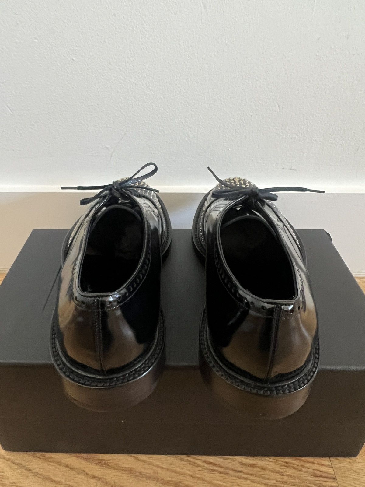 Saint Laurent Paris Men’s black studded dress shoes Size US 7.5 / EU 40-41 - 4 Thumbnail